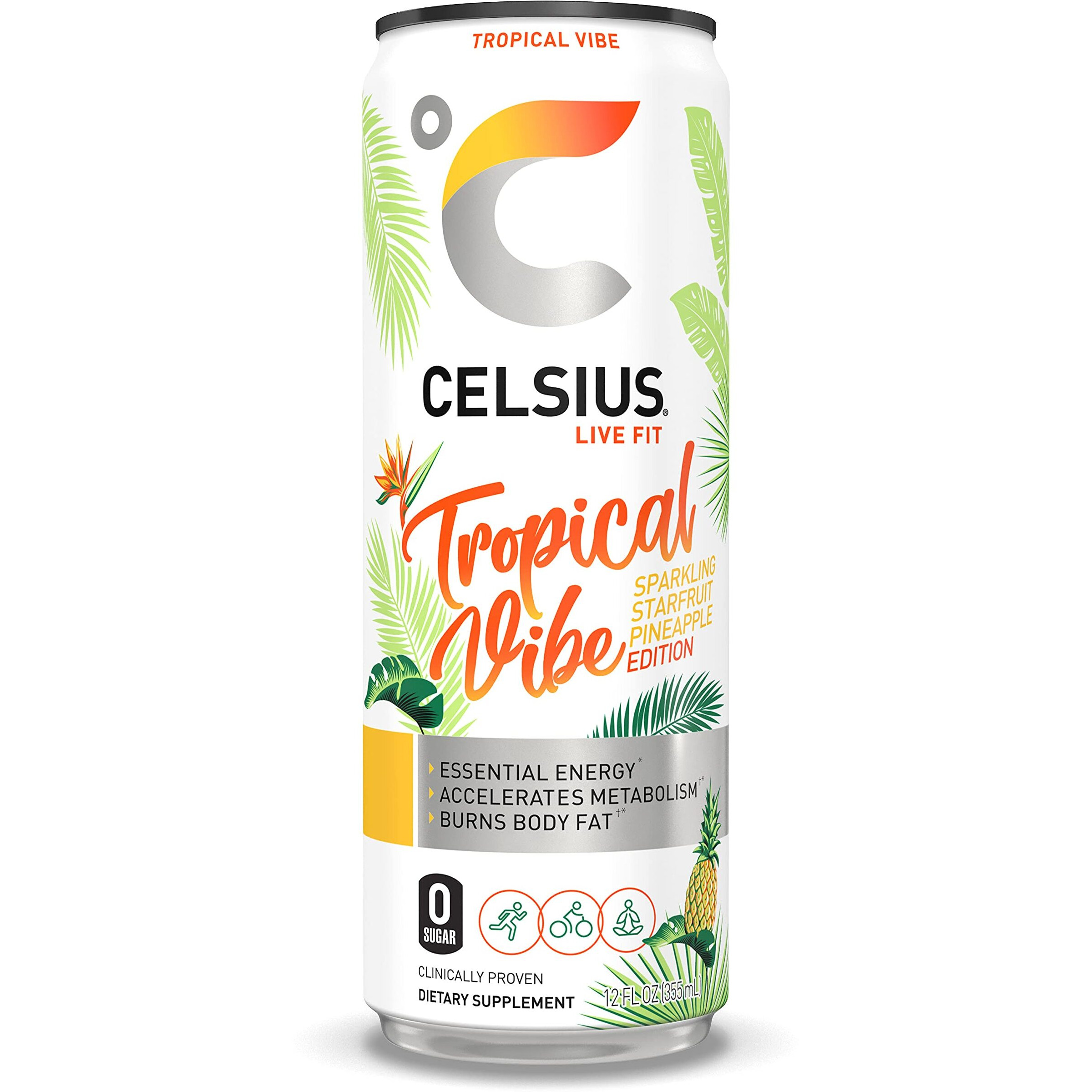 Celsius Essential Energy Drink, What's Your Vibe Variety Pack 12 Fl Oz (Pack Of 12)