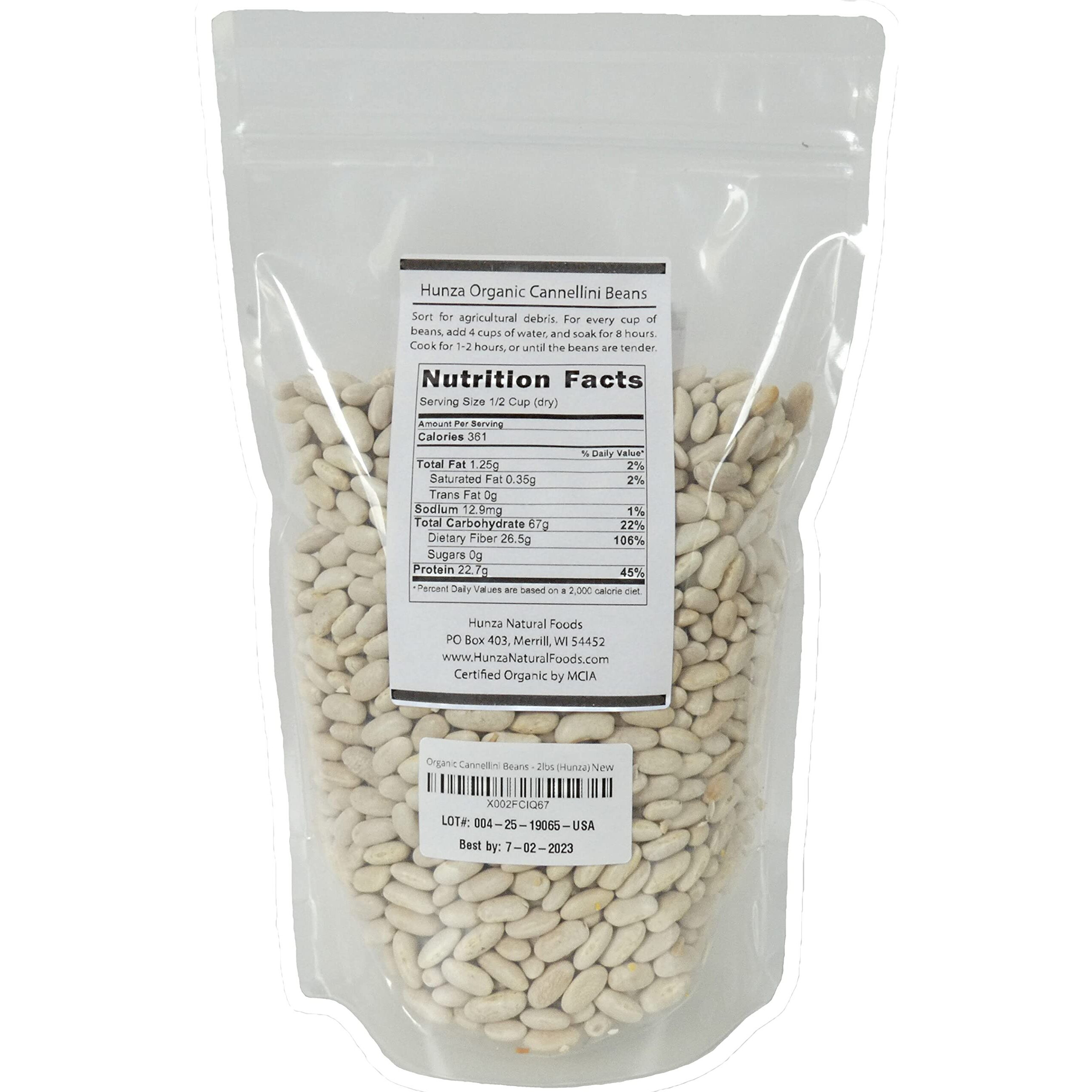 Organic Cannellini Beans - 2Lbs (Hunza)