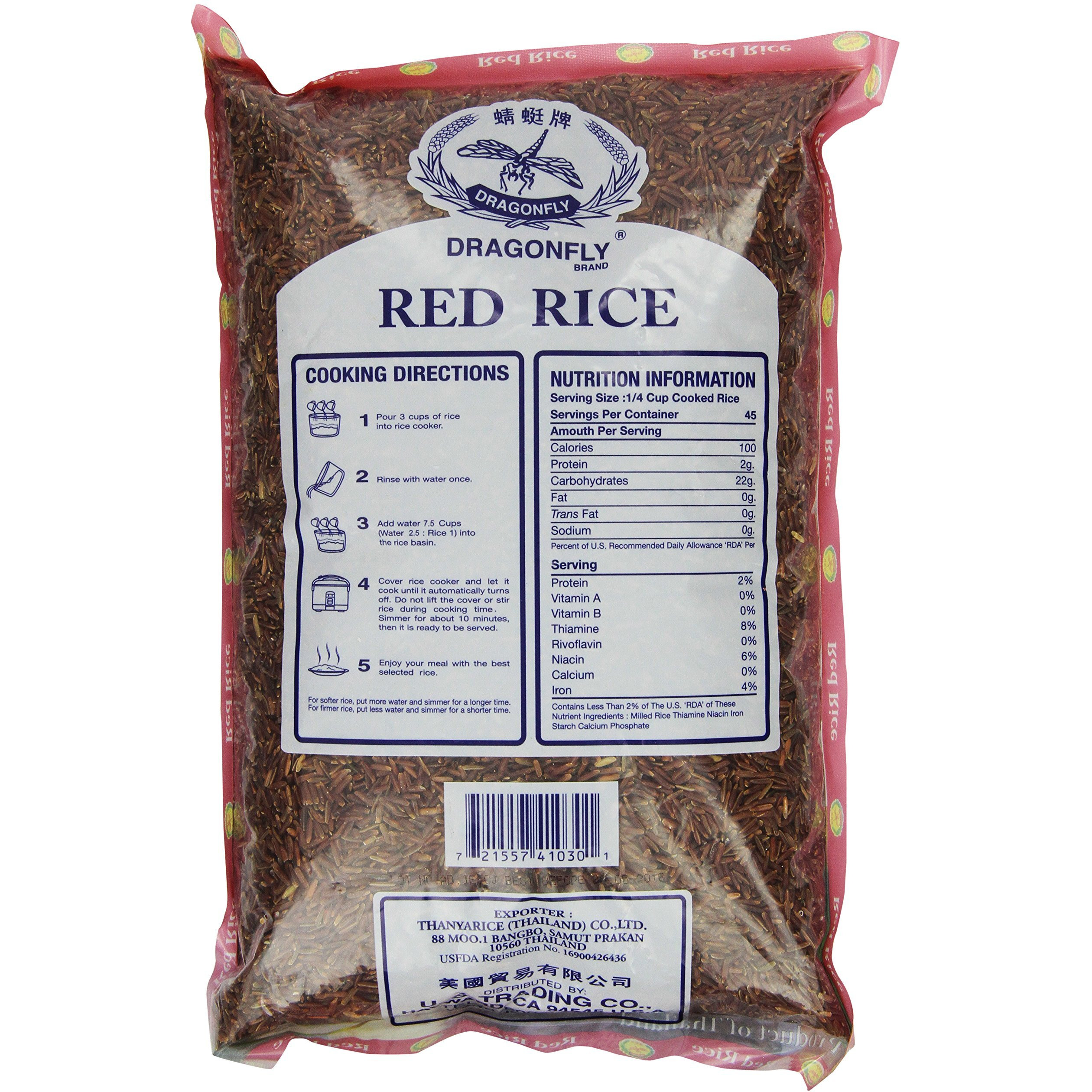 Dragonfly Red Rice, 5-Pound