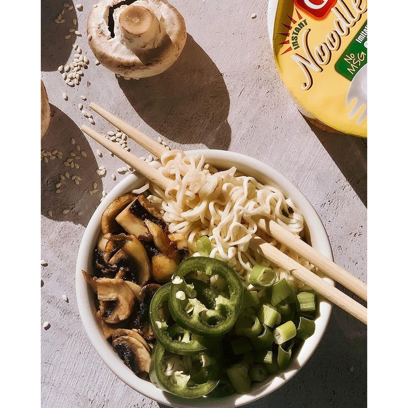 Gefen Instant Noodle Soup Cup 2.3Oz (12 Pack) No Msg, Chicken Soup Flavor, Meat Free, Dairy Free, Just Add Hot Water And Serve,2.3 Ounce (Pack Of 12)