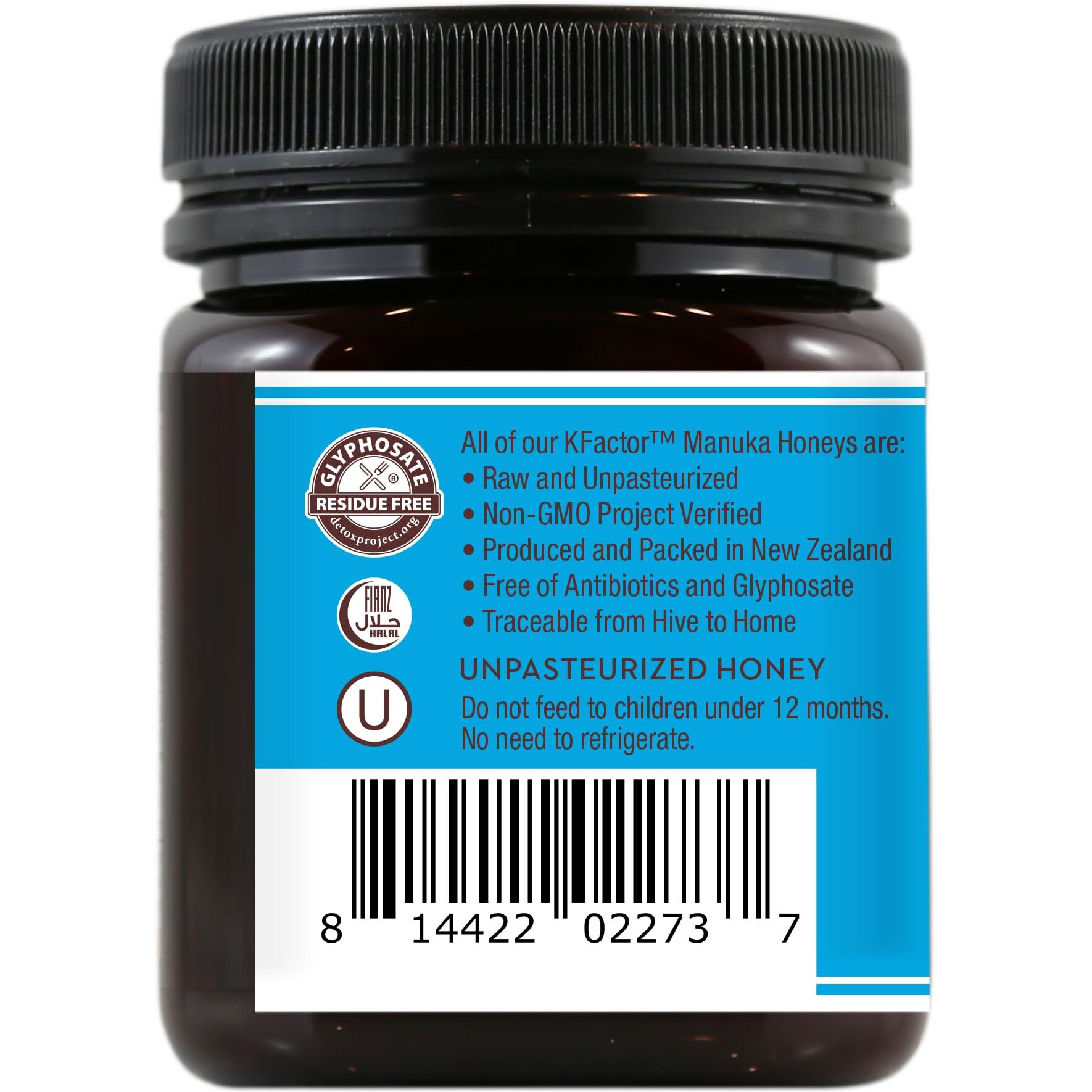 Wedderspoon Raw Premium Manuka Honey, Kfactor 12, 8.0 Oz (Pack Of 2), Unpasteurized, Genuine New Zealand Honey, Non-Gmo Superfood, Traceable From Our Hives To Your Home