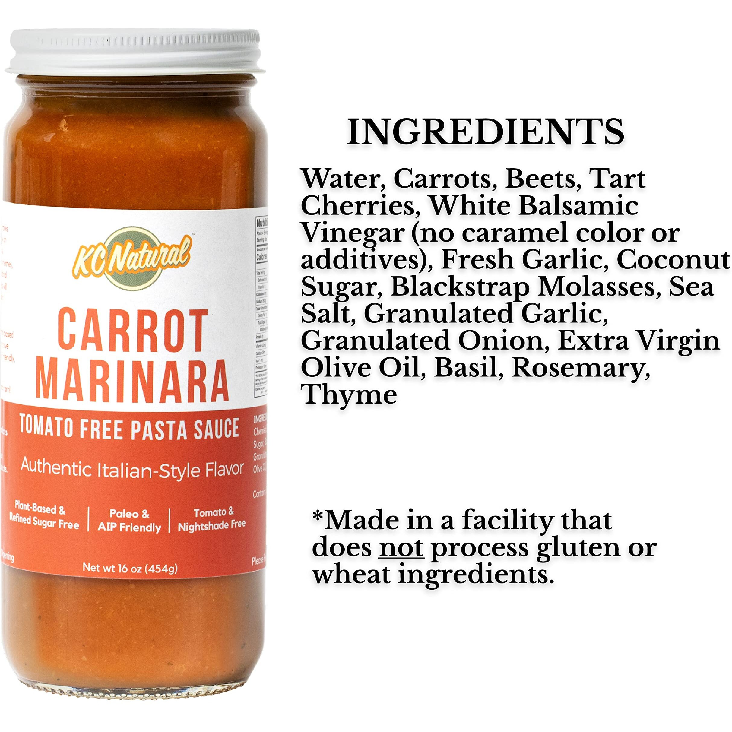 Kc Natural - Paleo Aip No Tomato Carrot Marinara - 16 Oz