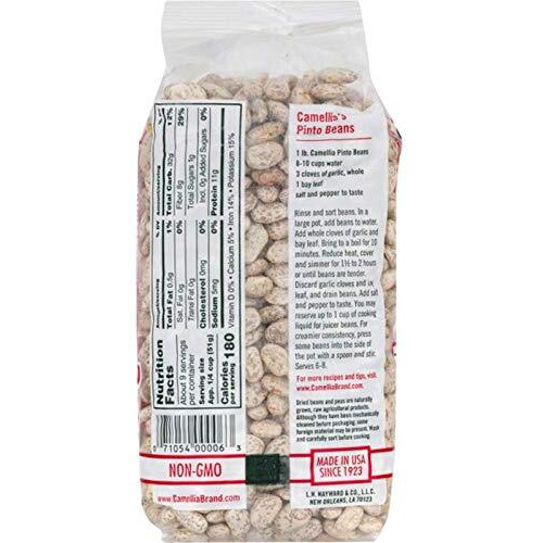 Camellia Brand Dried Pinto Beans, 1 Pound (Pack Of 6)