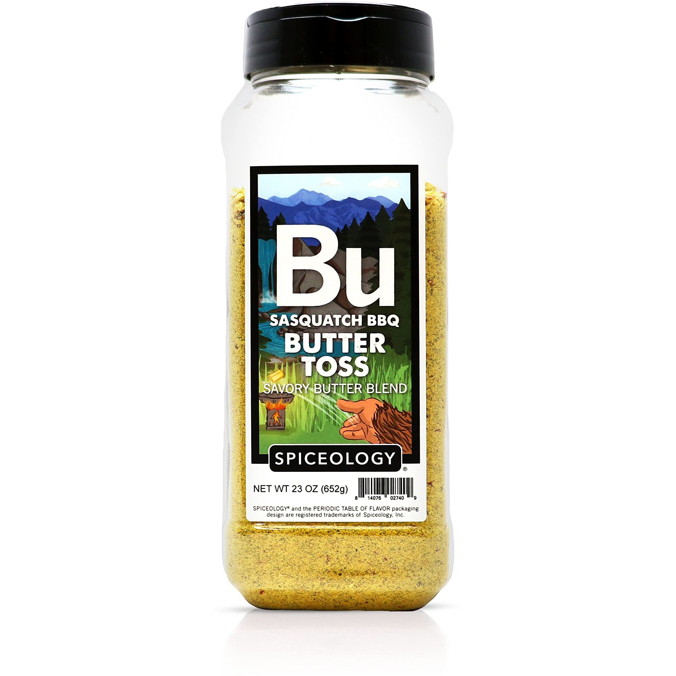 Sasquatch Bbq - Butter Toss - Savory Butter Seasoning Blend From Spiceology - Use On Steak, Chicken, Pasta, Popcorn And Potatoes - Barbeque Rubs, Spices And Seasonings - 23 Oz