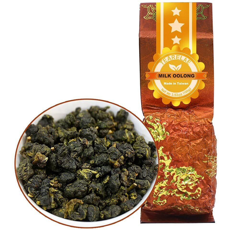 Tearelae - Taiwan Milk Oolong Tea - 3.53Oz/100G - Authentic Taiwan Tea Jin Xuan - Taiwanese Hand-Picked Oolong Tea Loose Leaf - Help To Detox