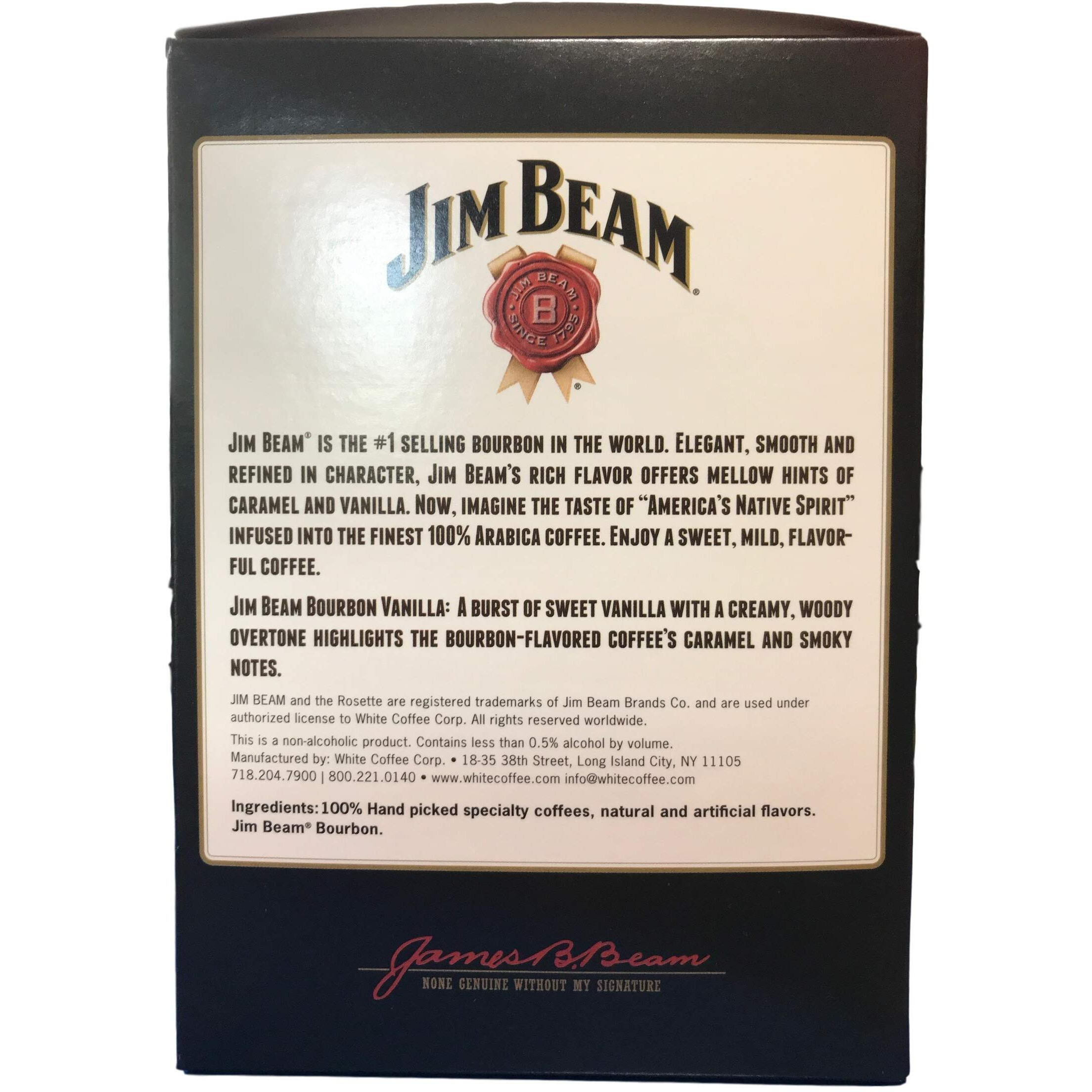 Jim Beam Bourbon Vanilla Single Serve Coffee, 18 Cups, Keurig 2.0 Compatible