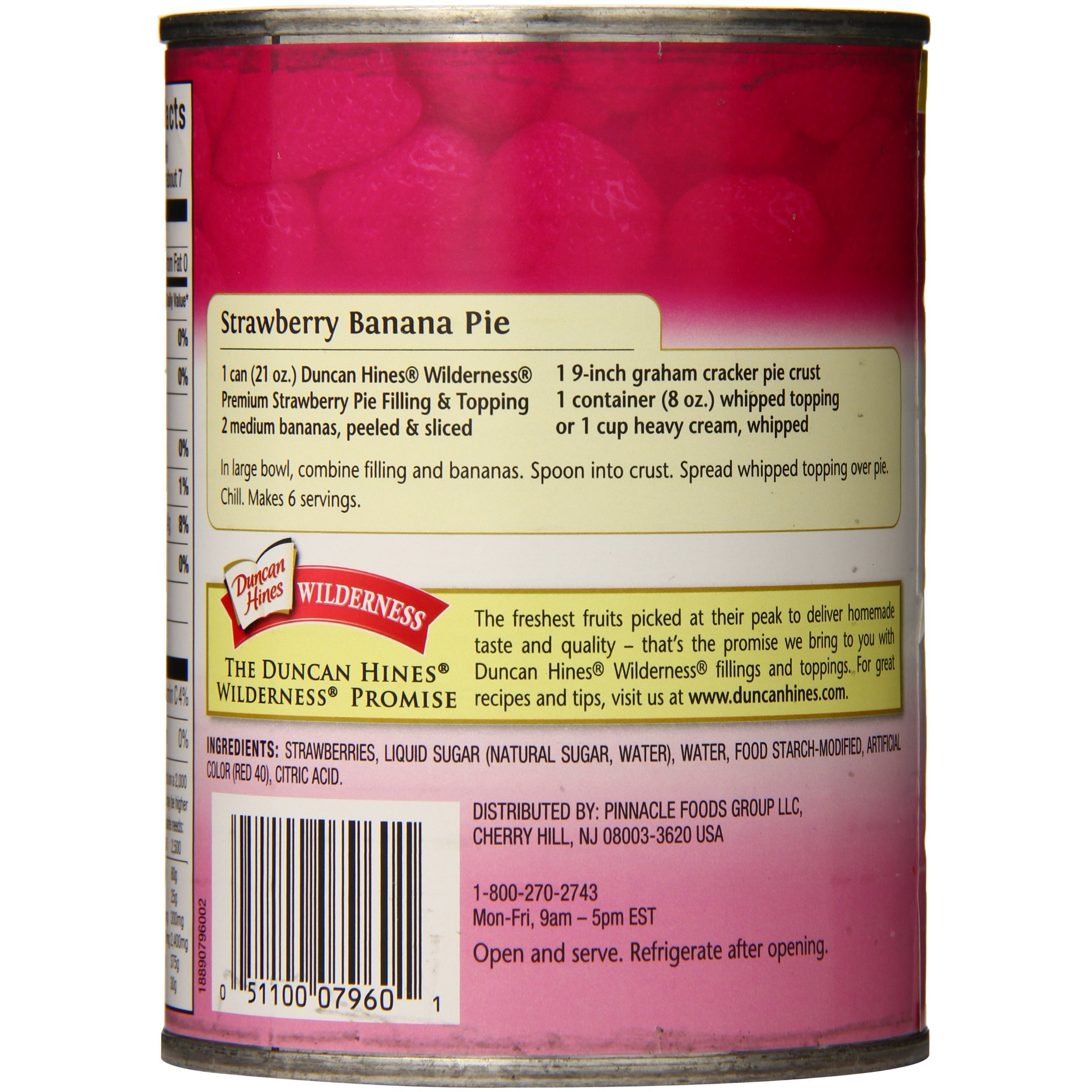 Wilderness Premium Pie Filling & Topping, Strawberry, 21 Ounce (Pack Of 8)