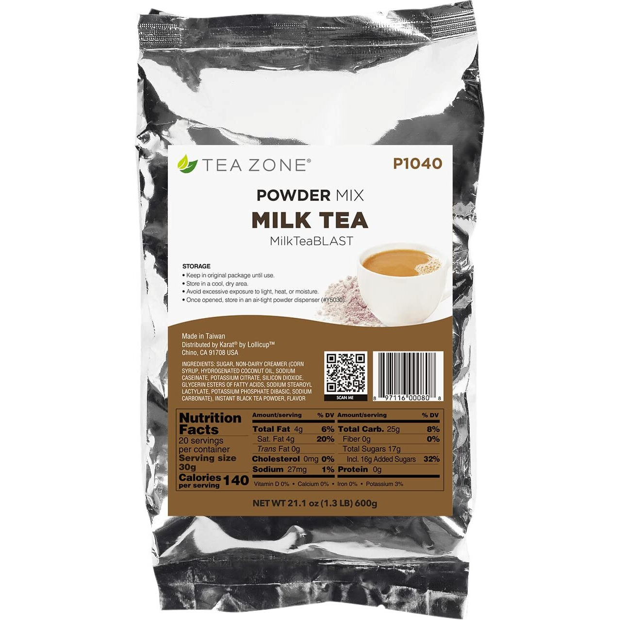 Tea Zone 1.32 Lb Milk Tea Powder