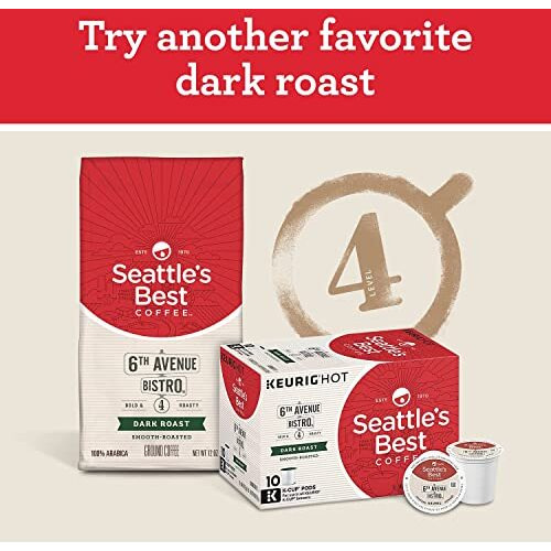 Seattle's Best Coffee Henrys Blend Dark Roast Ground Coffee | 12 Ounce Bags (Pack Of 6)