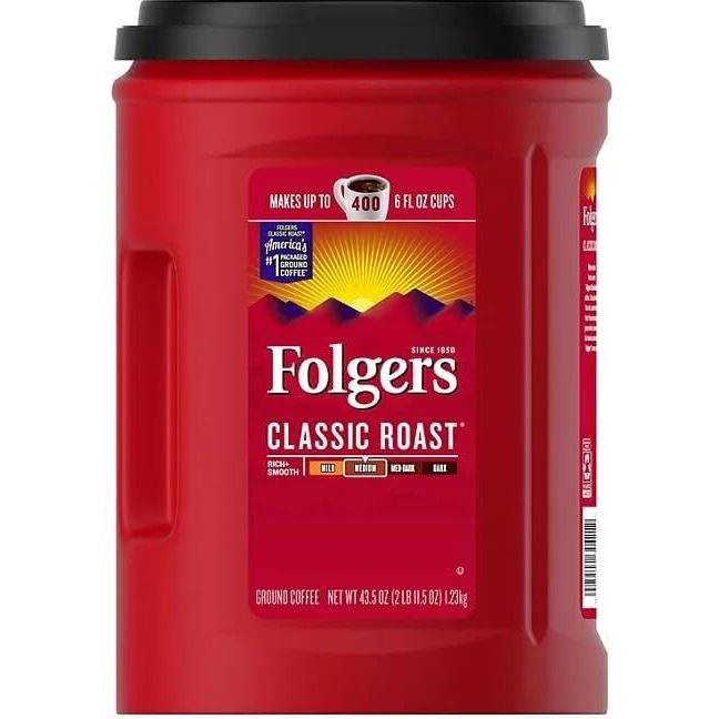 Folger Classic Roast Ground Coffee (43.5 Oz.) - 1 Pack
