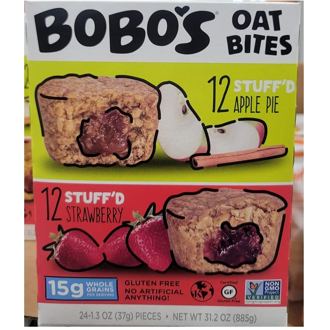 Stuffed Oat Bites - Bobo's 24 Count (1.95Lbs)