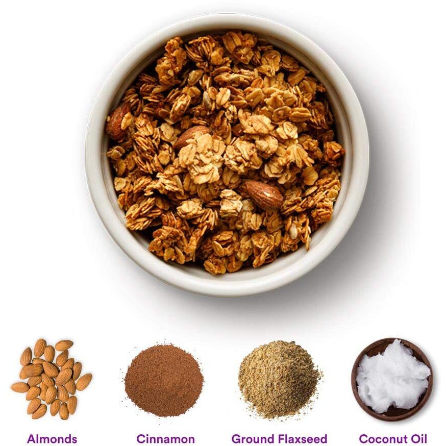 Gr8Nola The Original - Healthy, Low Sugar Bulk Granola Cereal - Made With Superfoods, Whole Almonds, Honey, Cinnamon And Flaxseed, Soy Free, Dairy Free And No Refined Sugar - 4.5Lb Resealable Bag