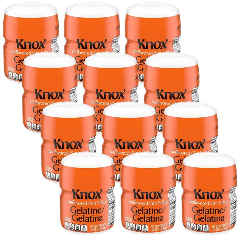 Knox Unflavored Gelatin (16 Oz Jugs, Pack Of 12)