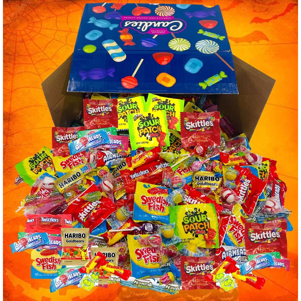 La Signature Huge Assorted Candy Party Mix Box 6.50 Lbs/104 Oz Over 255 Individually Wrapped Candies Of All Time America's Most (Purple)