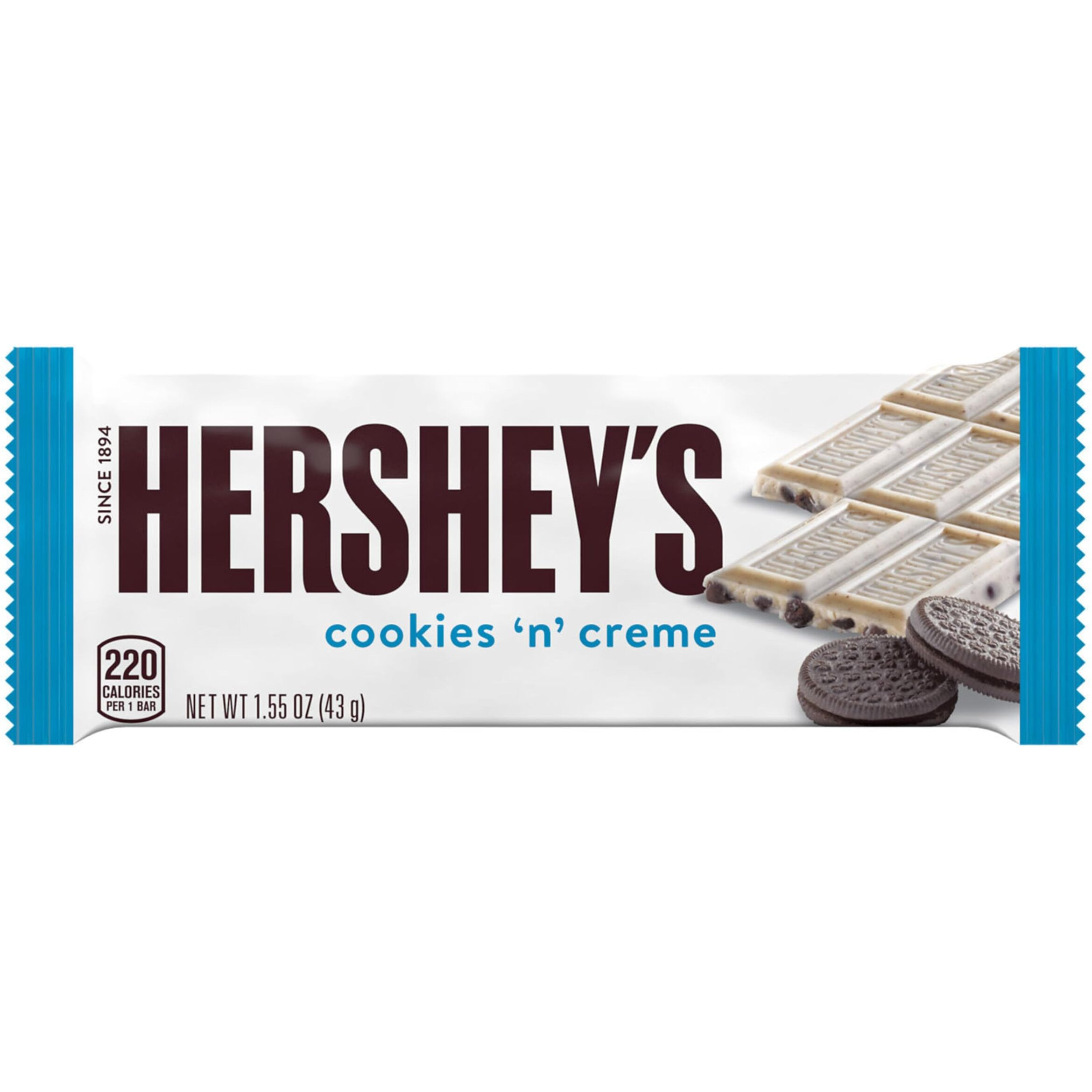 Hershey's Cookies 'N' Creme Candy Bars, 1.55 Oz (36 Count)