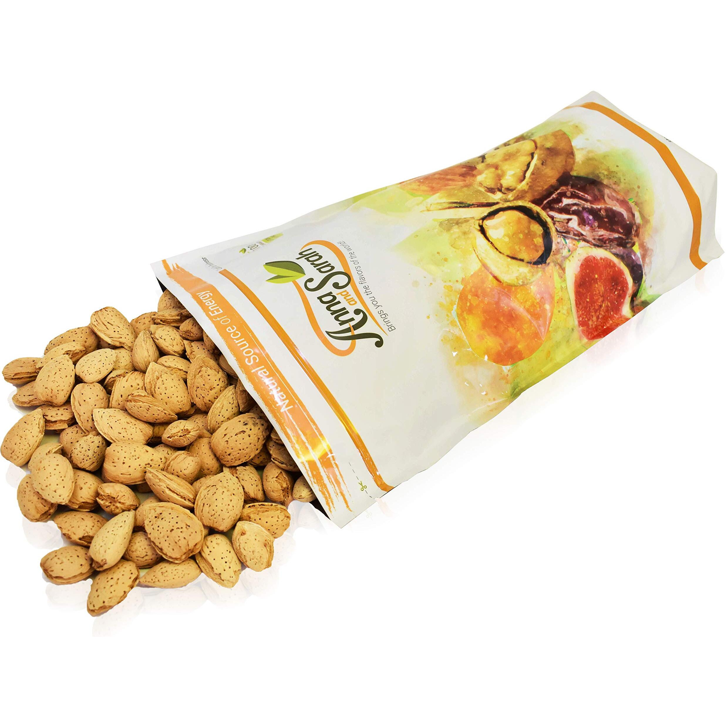 Anna And Sarah Almonds In Shell, Raw, Natural, Whole, Jumbo California Almonds, In Resealable Bag, 4 Lbs
