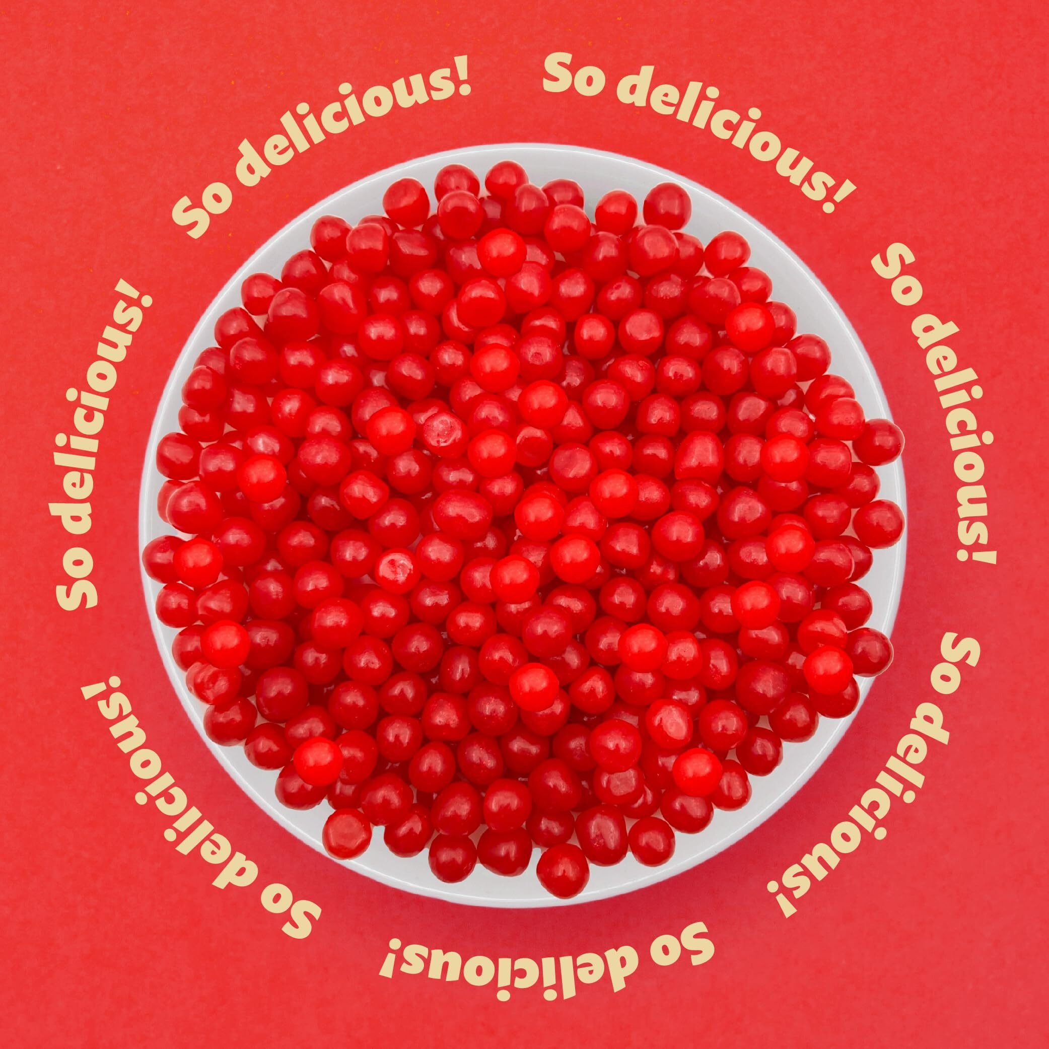 Cherry Sours Classic Chewy Candy Balls, Old-Fashioned Delights, 2-Pound Pack