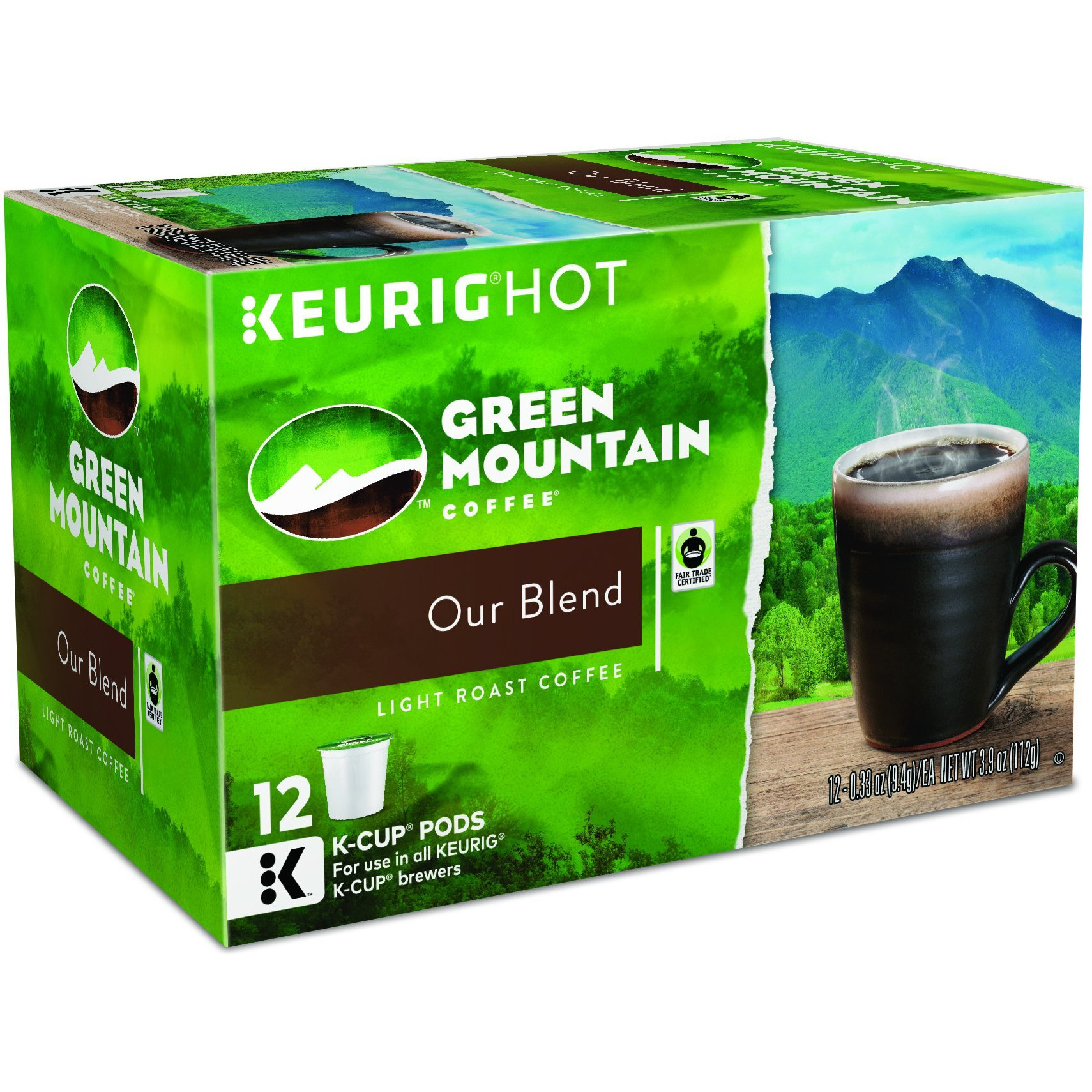 Green Mountain Coffee Roasters Our Blend, Single-Serve Keurig K-Cup Pods, Light Roast Coffee, 72 Count