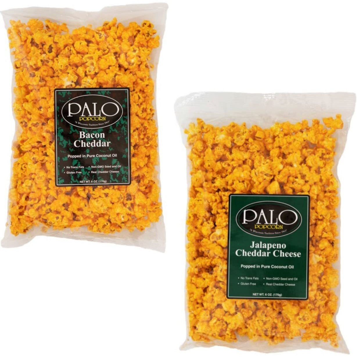 Palo Popcorn Gourmet Cheddar Cheese Popcorn Snacks, Gluten Free, Pick 6 Custom Variety Pack, 5.0-7.0 Ounce Bags (Pack Of 6)