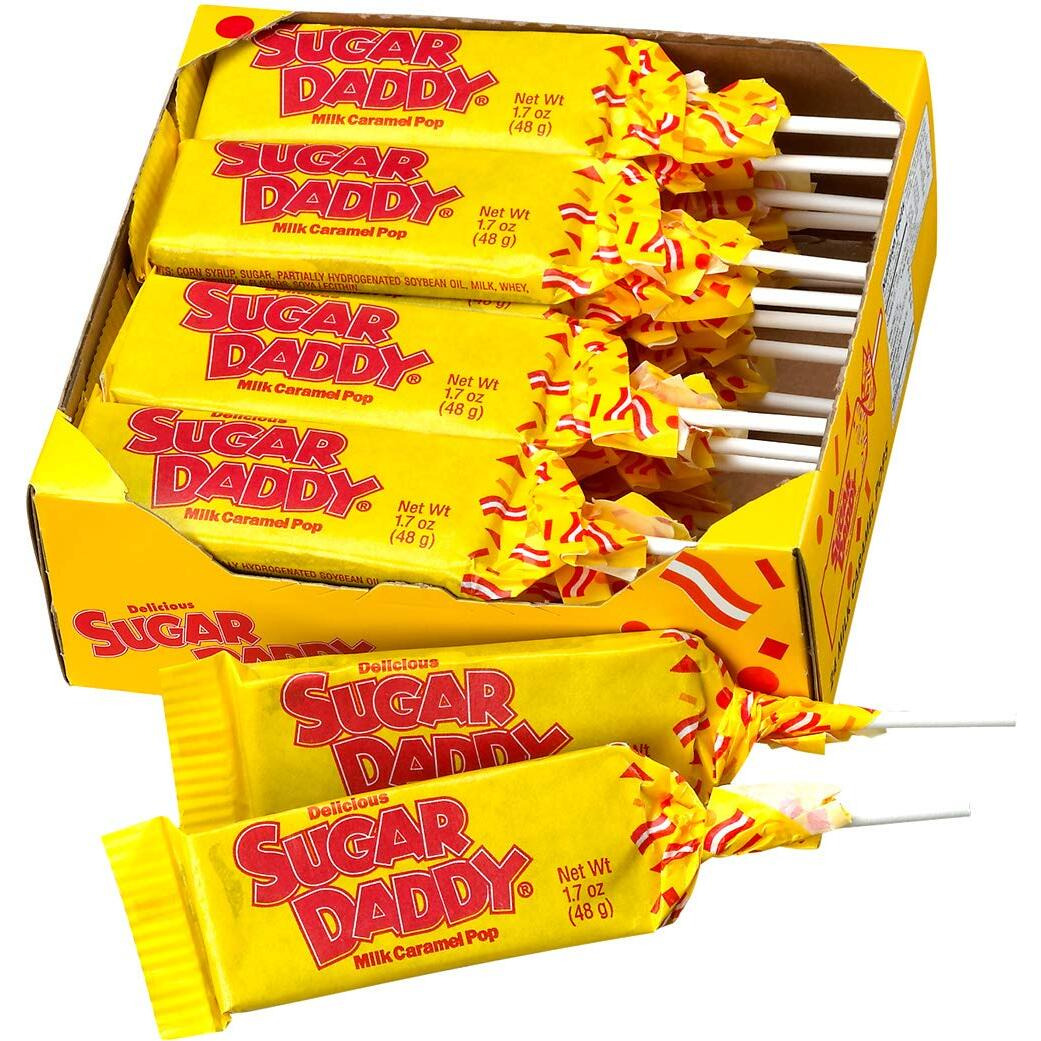 Sugar Daddies Milk Caramel Pops,1150 Grams 24 Count (Pack Of 1)
