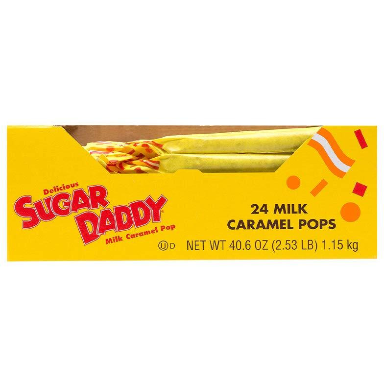 Sugar Daddies Milk Caramel Pops,1150 Grams 24 Count (Pack Of 1)