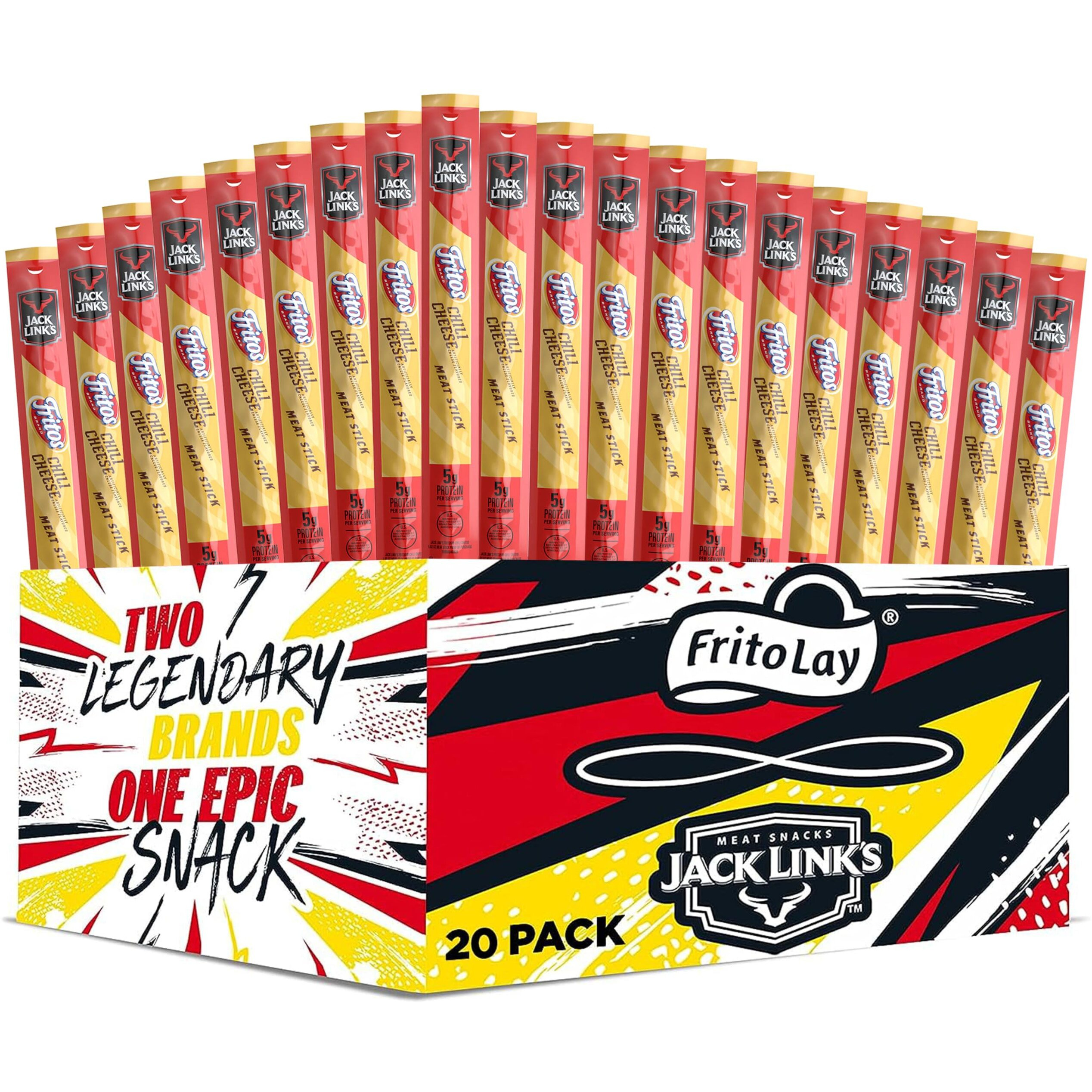 Frito Lay Jack Links Fritos Chili Cheese Meat Sticks Straight Pack (Pack Of 20)