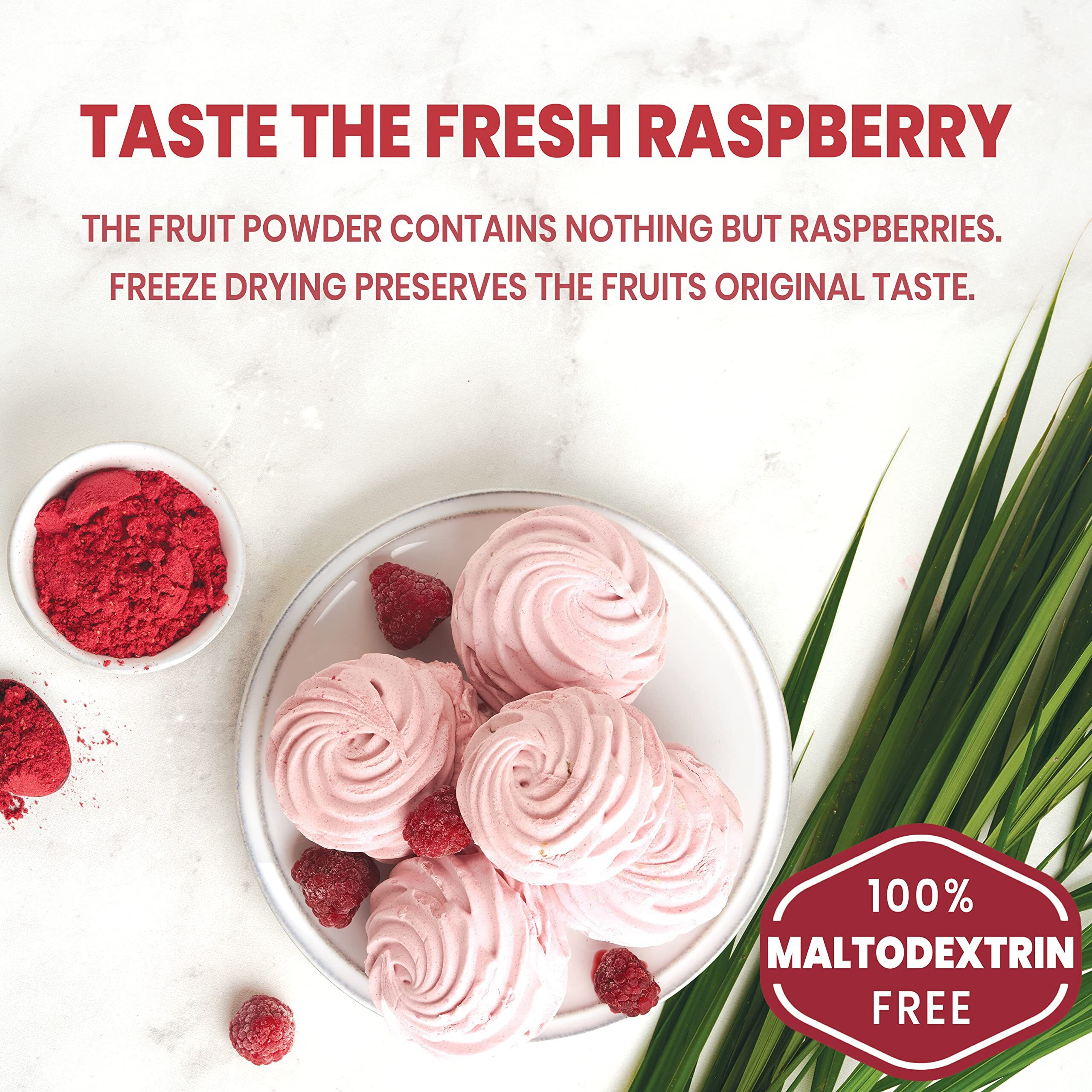 Jungle Powders Raspberry Powder 3.5 Ounce Bag, Food Grade Powdered Unsweetened Freeze Dried Raspberries, Additive, Filler Free Red Superfood Extract For Baking Cooking Flavoring Rasberries Smoothies