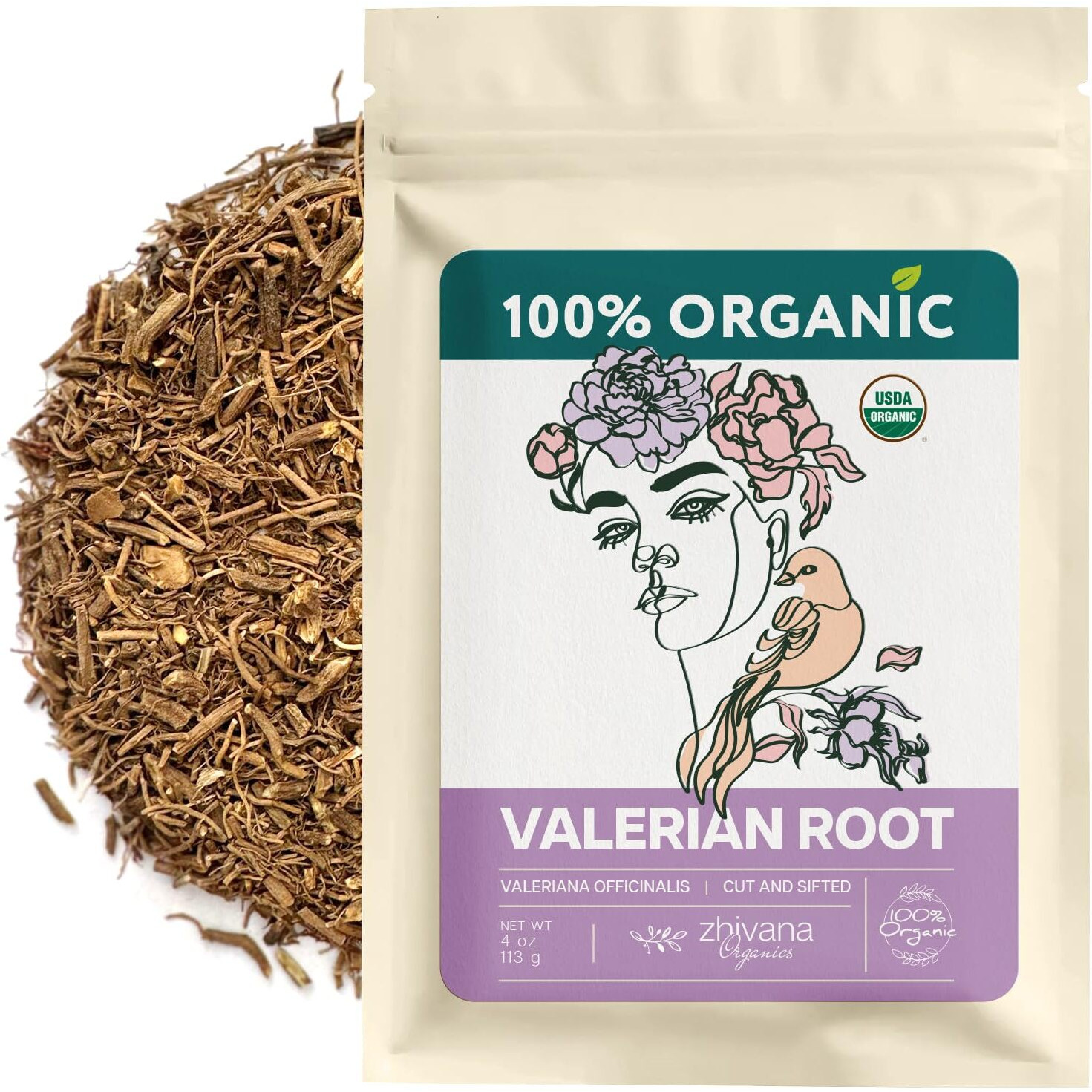 Organic Valerian Root Tea - Valerian Root Herb, Valarian Roots - Te De Valeriana Para Dormir Y Ansiedad, Valeriana Organica - Valerian Tea For Sleep, Lower Stress, Relax Muscles - 4 Ounces