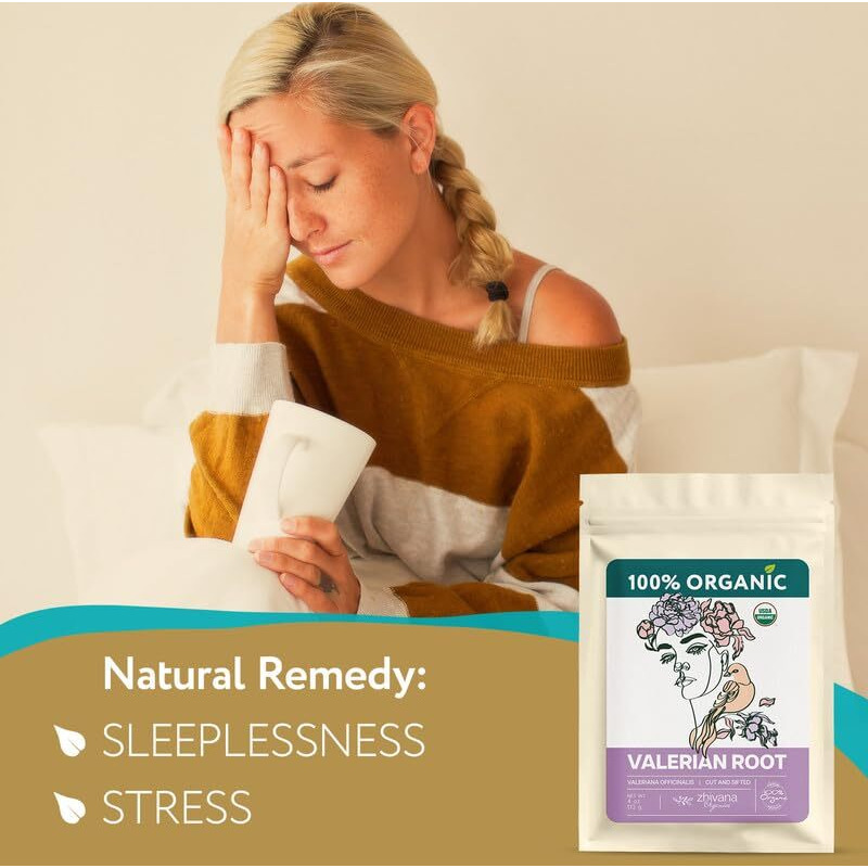 Organic Valerian Root Tea - Valerian Root Herb, Valarian Roots - Te De Valeriana Para Dormir Y Ansiedad, Valeriana Organica - Valerian Tea For Sleep, Lower Stress, Relax Muscles - 4 Ounces