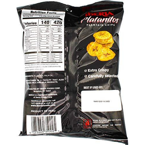 Iberia Naturally Sweet Plantain Chips, 3 Oz (Pack Of 24)