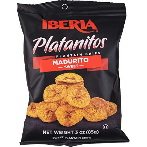 Iberia Naturally Sweet Plantain Chips, 3 Oz (Pack Of 24)