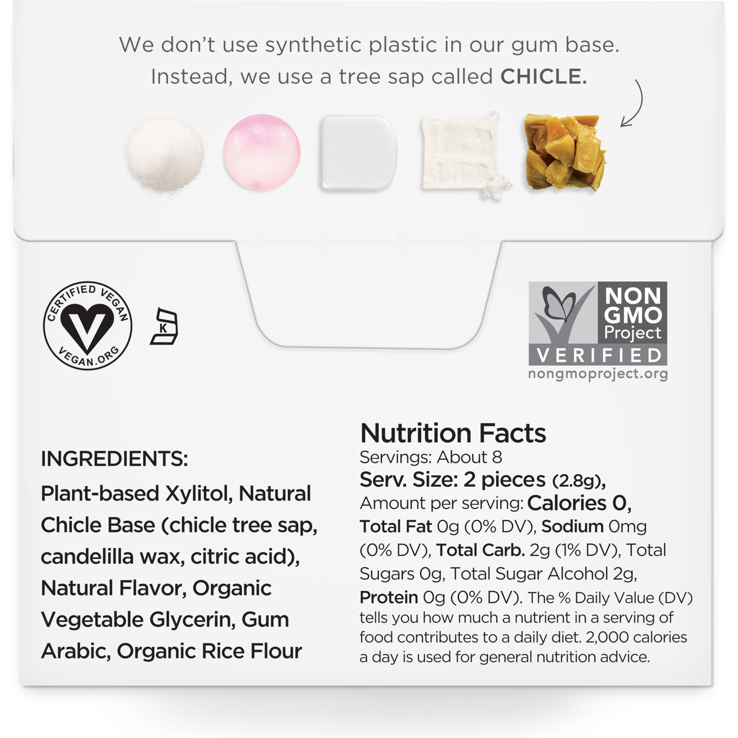 Simply Gum | Sugar Free Xylitol Chewing Gum | Bubblegum | Pack Of Six (90 Pieces Total) | Synthetic Free + Sugar Free + Aspartame Free