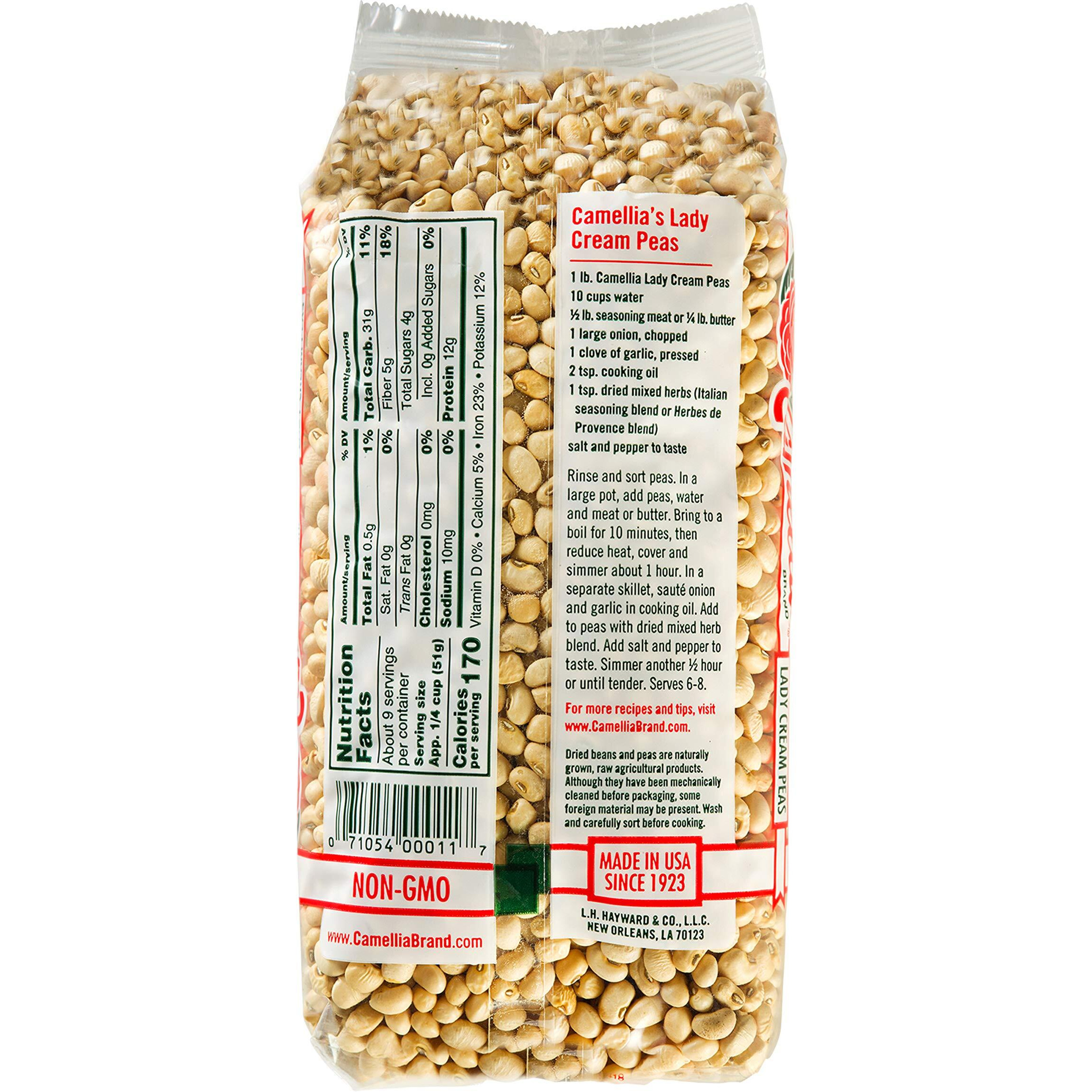 Camellia Brand Dried Lady Cream Peas, 1 Pound (Pack Of 2)