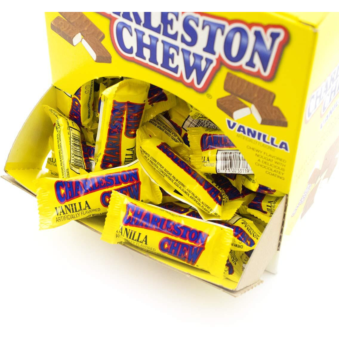 Tootsie Roll Charleston Chew Snack Bars In Easy Open Box, Multicolor, Classic Vanilla, .38 Oz (96 Count)