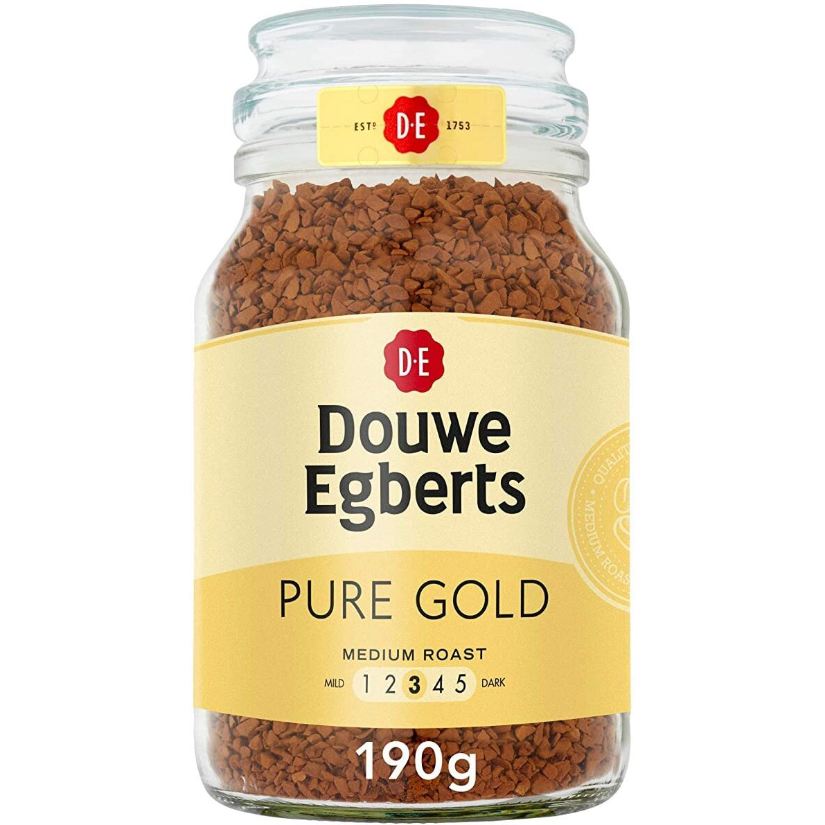 Douwe Egberts Pure Gold Instant Coffee, Medium Roast, 6.7-Ounce, 190G (Packaging May Vary)