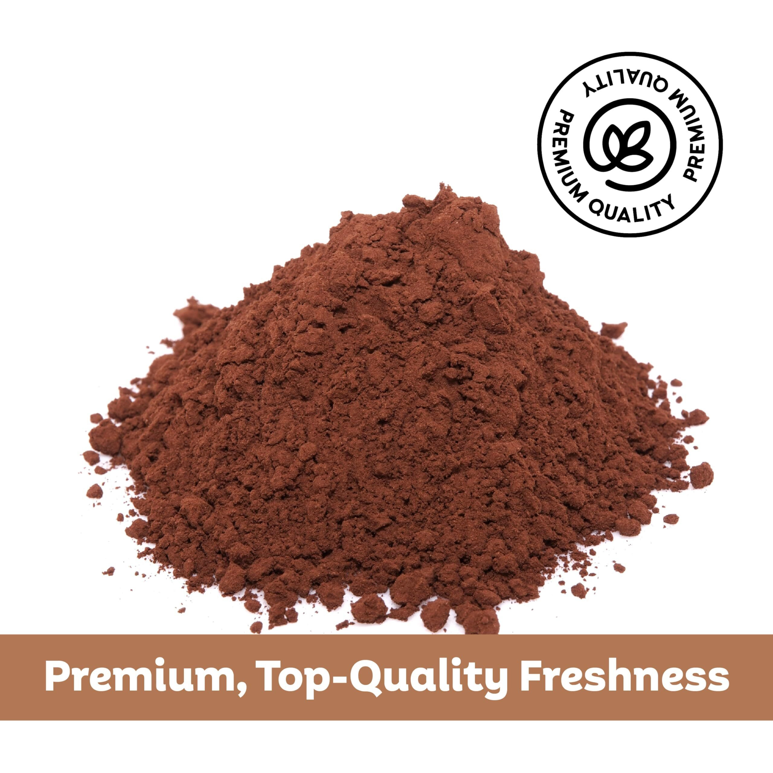 Roots Circle Premium Carob Powder Unsweetened | Kosher Bulk 14Oz - Cocoa Powder Alternative | Rich In Fiber Caffeine Sugar-Free Chocolate Substitute Great For Smoothies, Cookies, And Yogurt