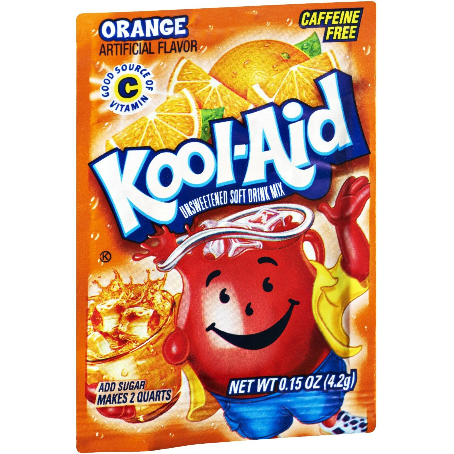 Kool-Aid Unsweetened Caffeine Free Orange Zero Calories Powdered Drink Mix 192 Count Pitcher Packets