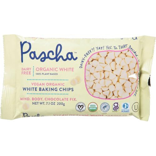 Pascha, Organic White Rice Chocolate Baking Chips, 7.1 Ounce