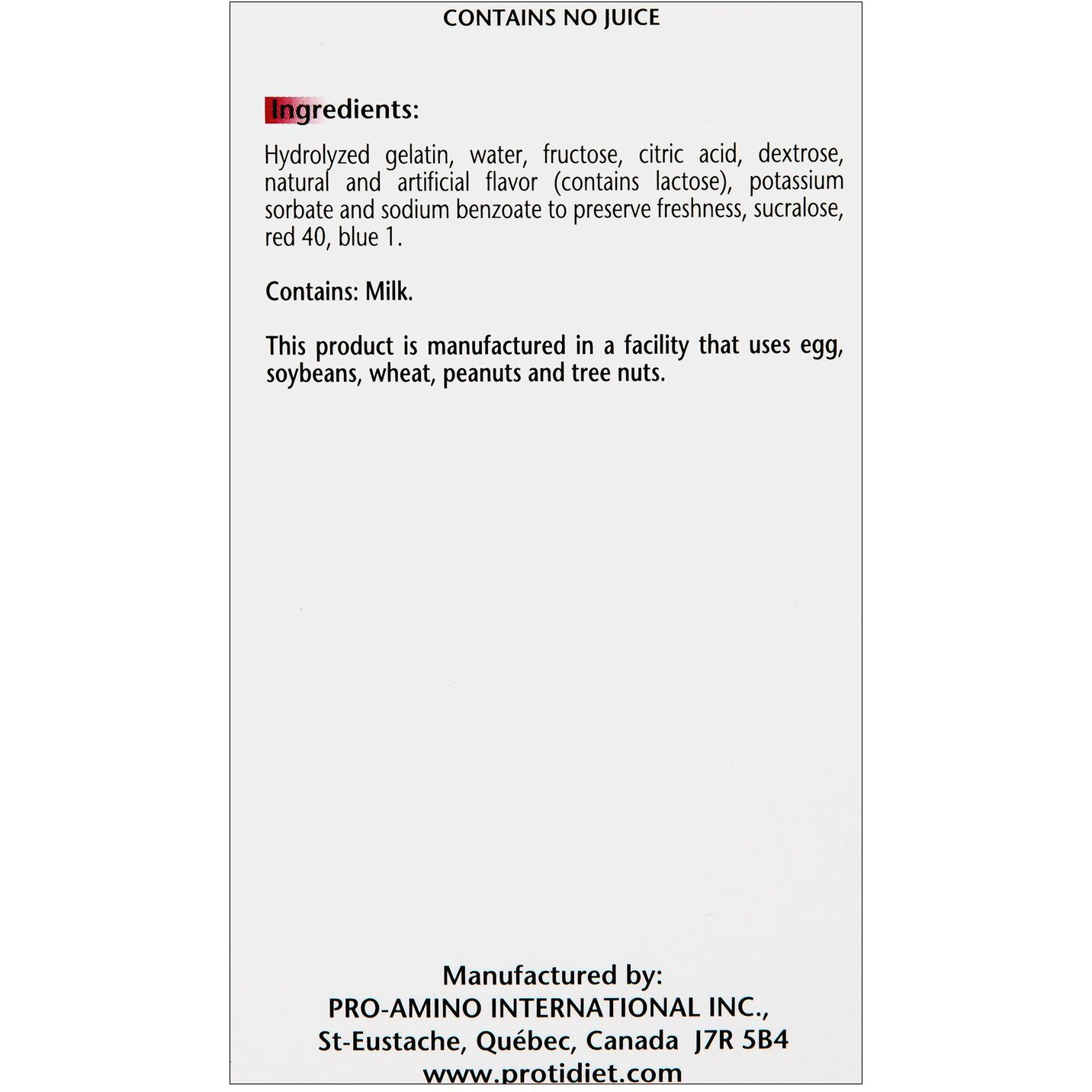 Protidiet Grape Concentrated Drink Mix, 7 Servings