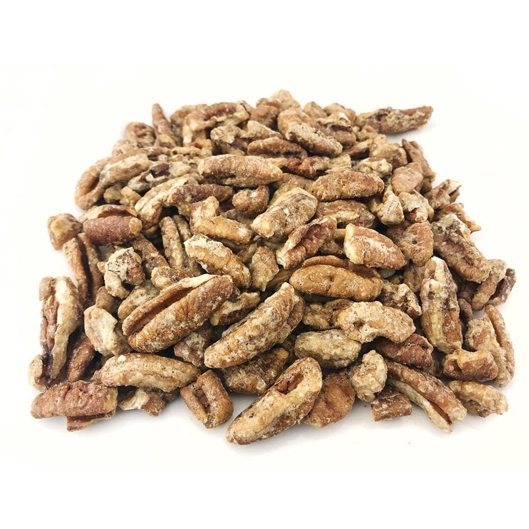 Sweet Praline Pecans -12 Oz Resealable Bag Gluten-Free & Low-Carb - Pecans.Com Goldthwaite Tx