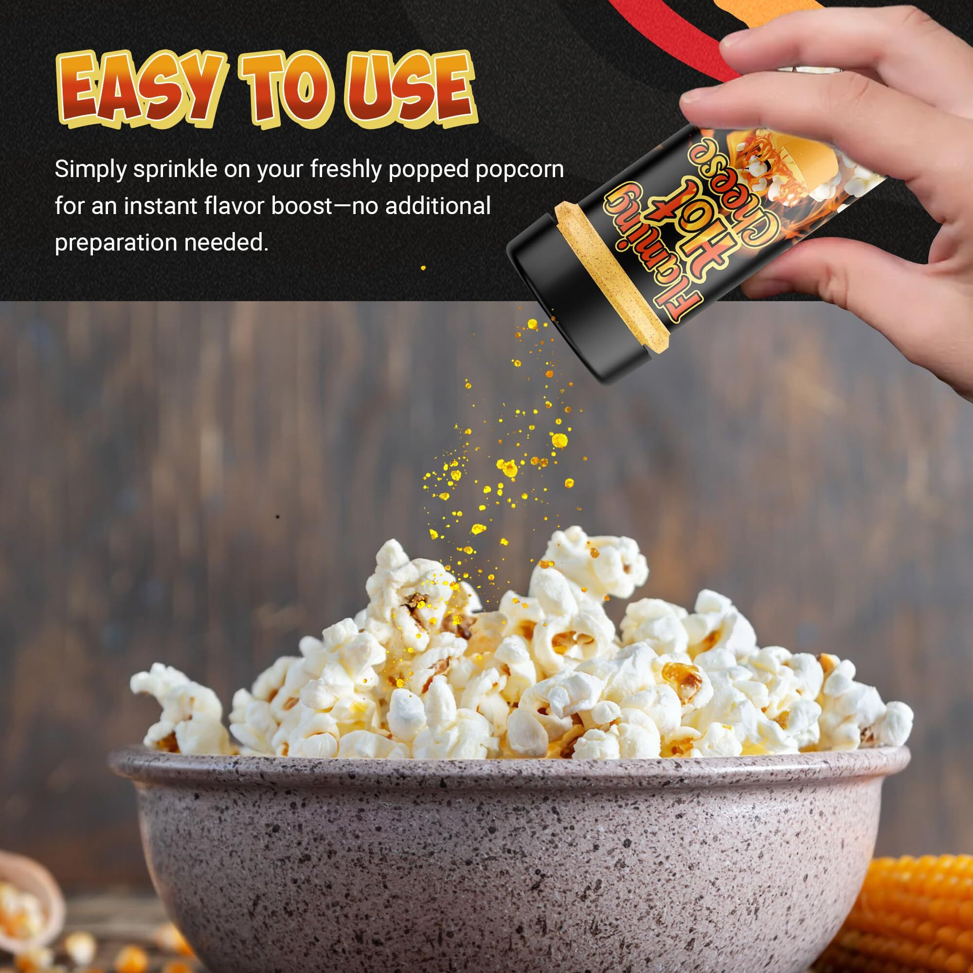 Smash Seasonings Flaming Hot Cheese Popcorn Seasoning - 2 Pack Of Delicious Popcorn Seasoning In A Shaker Bottle 3.1Oz
