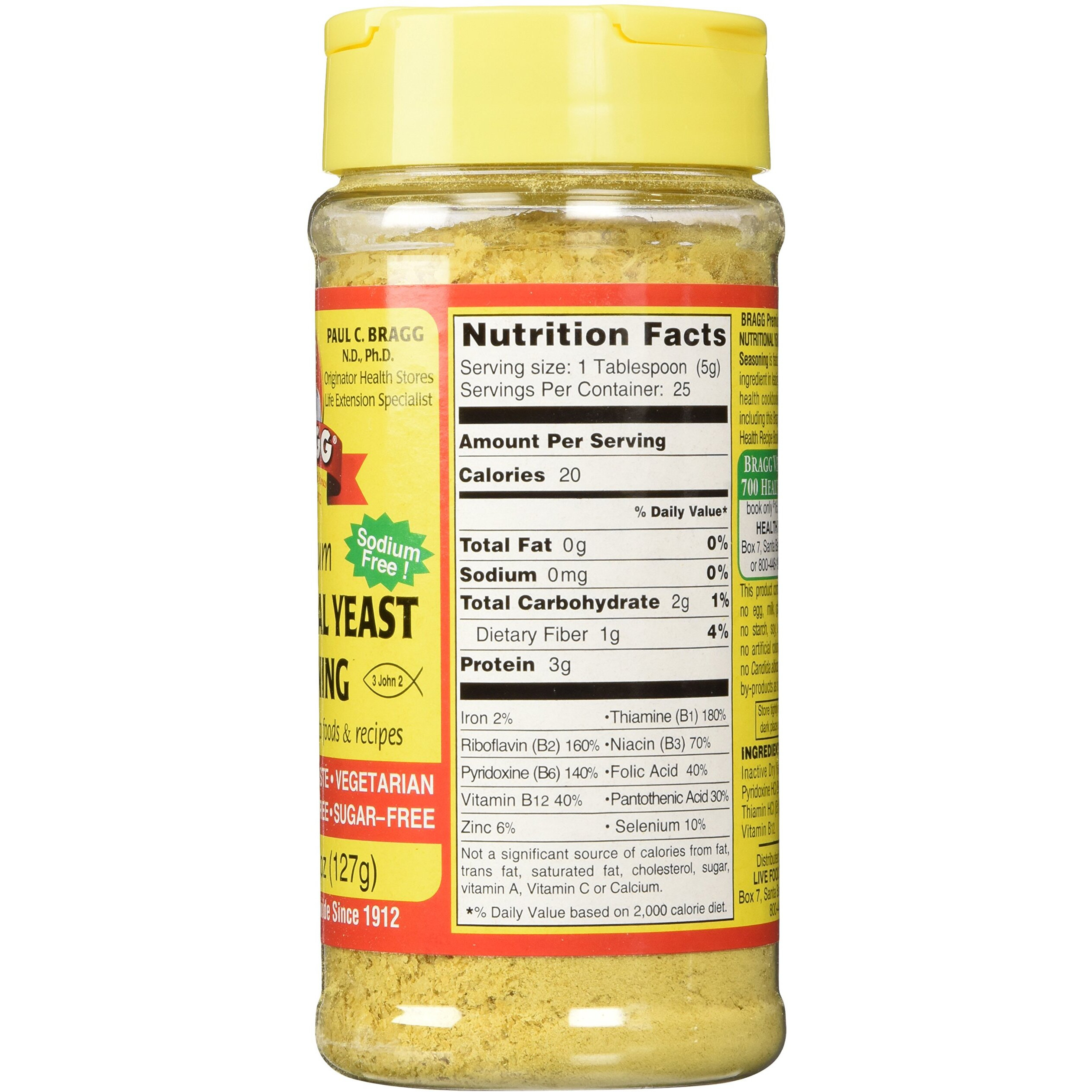 Bragg Nutritional Yeast Seasoning, 4.5 Oz (Pack Of 3)