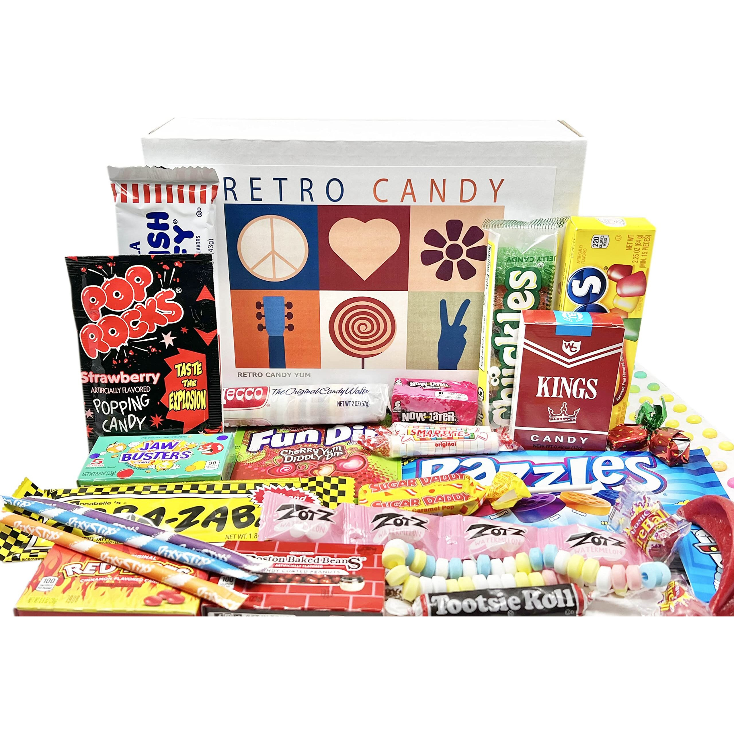 Retro Candy Yum ~ Care Package Assortment Gift Box Nostalgic Candy Mix From Childhood For Man Or Woman Jr