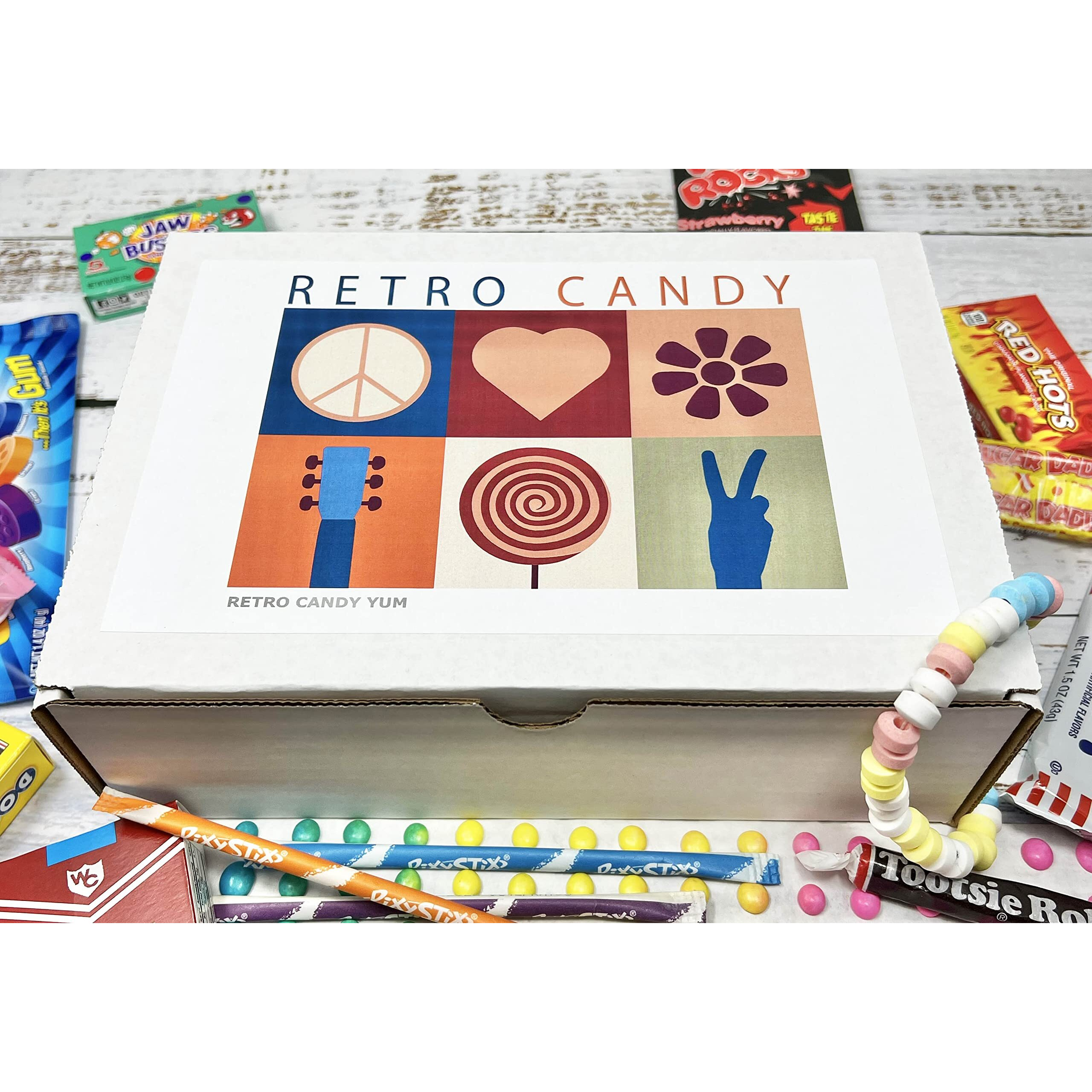 Retro Candy Yum ~ Care Package Assortment Gift Box Nostalgic Candy Mix From Childhood For Man Or Woman Jr