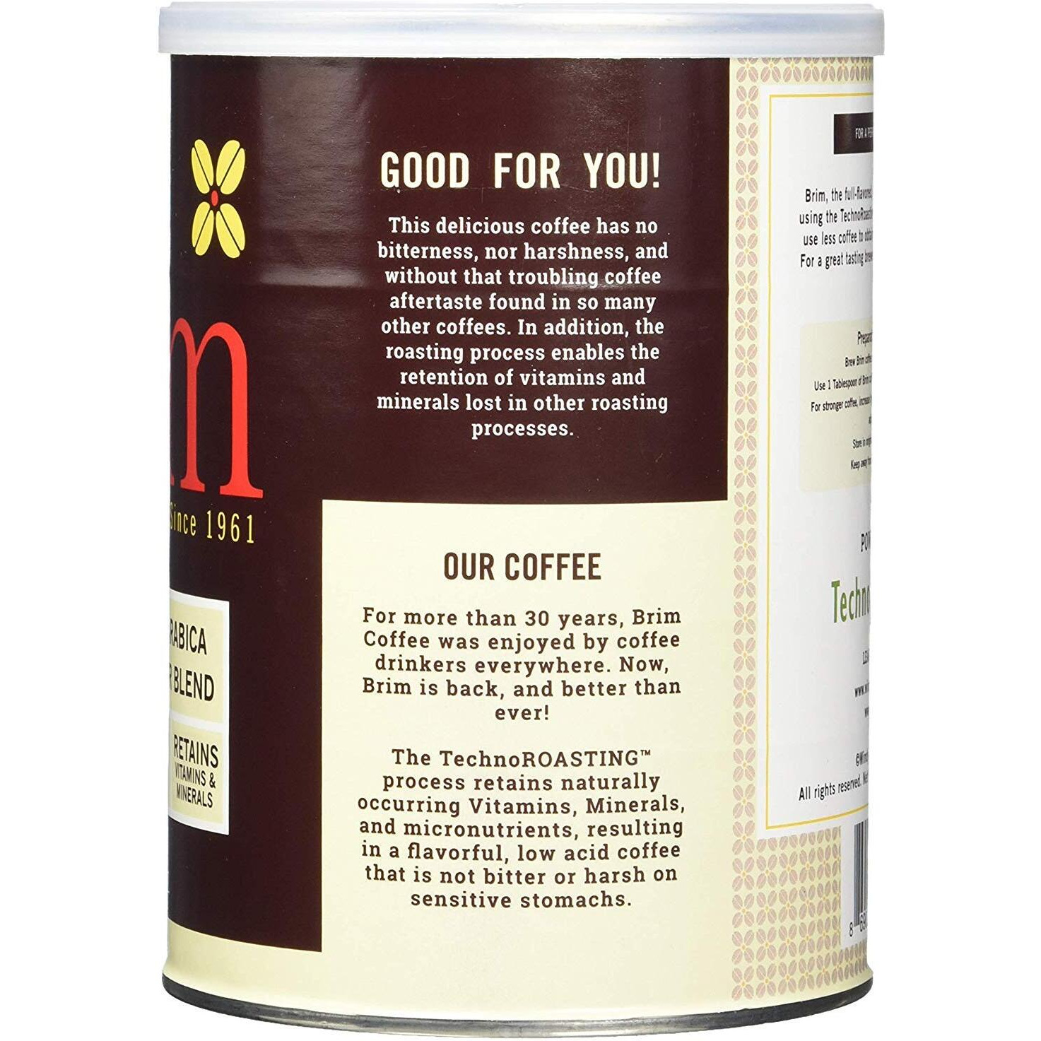 Brim Low Acid Ground Coffee, Regular Blend, 12 Oz