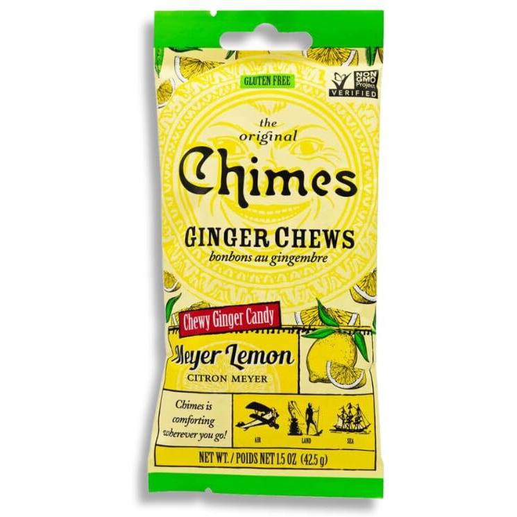 Seasonal Original Chimes Ginger Chews Meyer Lemon Chewy Candy, 1.5 Oz (Pack Of 3)