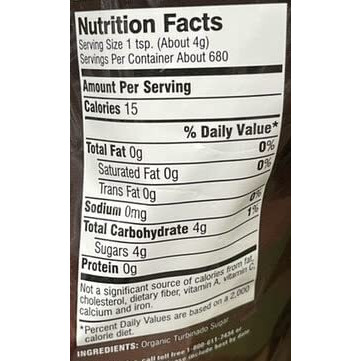 Organic Sugar In The Raw Turbinado Cane Sugar, 6 Pound