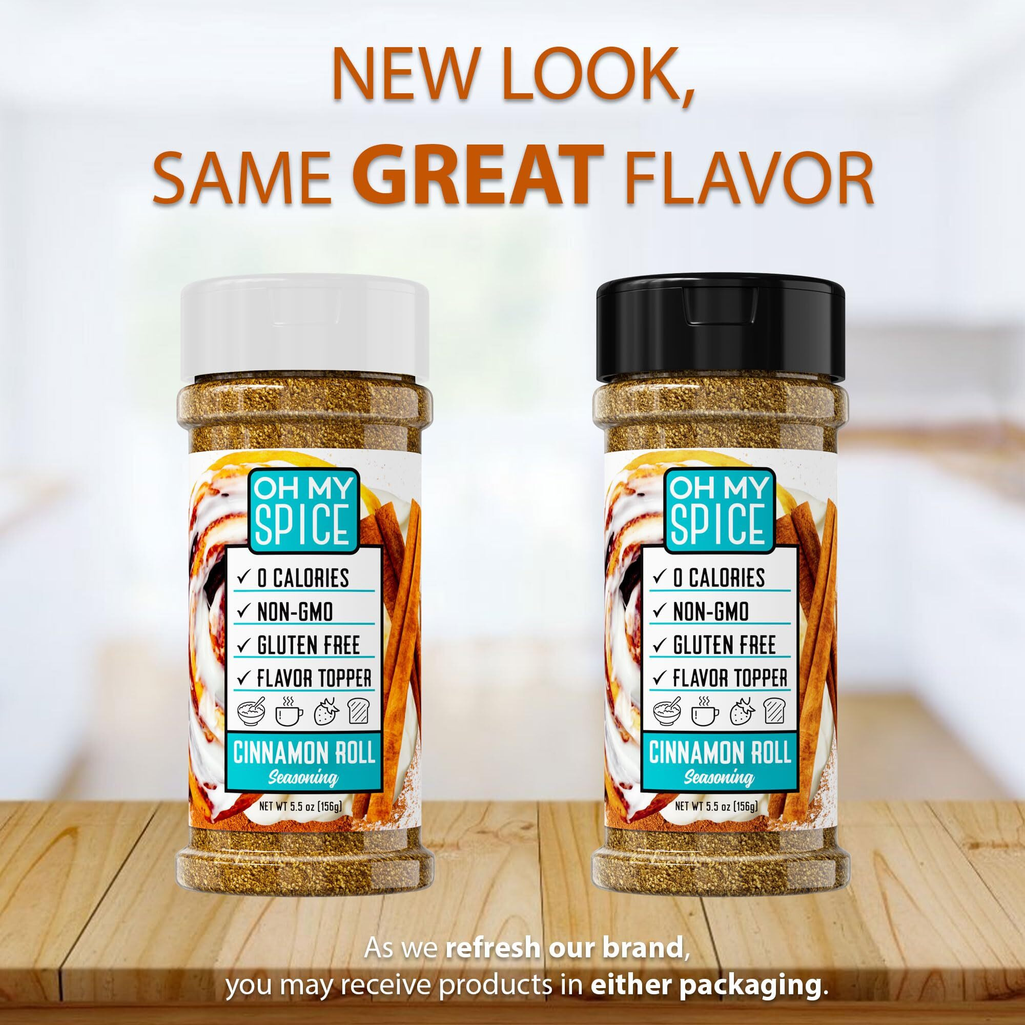 Cinnamon Roll Ice Cream Topping - Gluten Free Cinnamon Powder Seasoning For Oatmeal, Waffle, Pancake Mix, Yogurt & Popcorn. Keto & Low Sodium French Toast, Donut & Coffee Flavoring Topper 5.5Oz