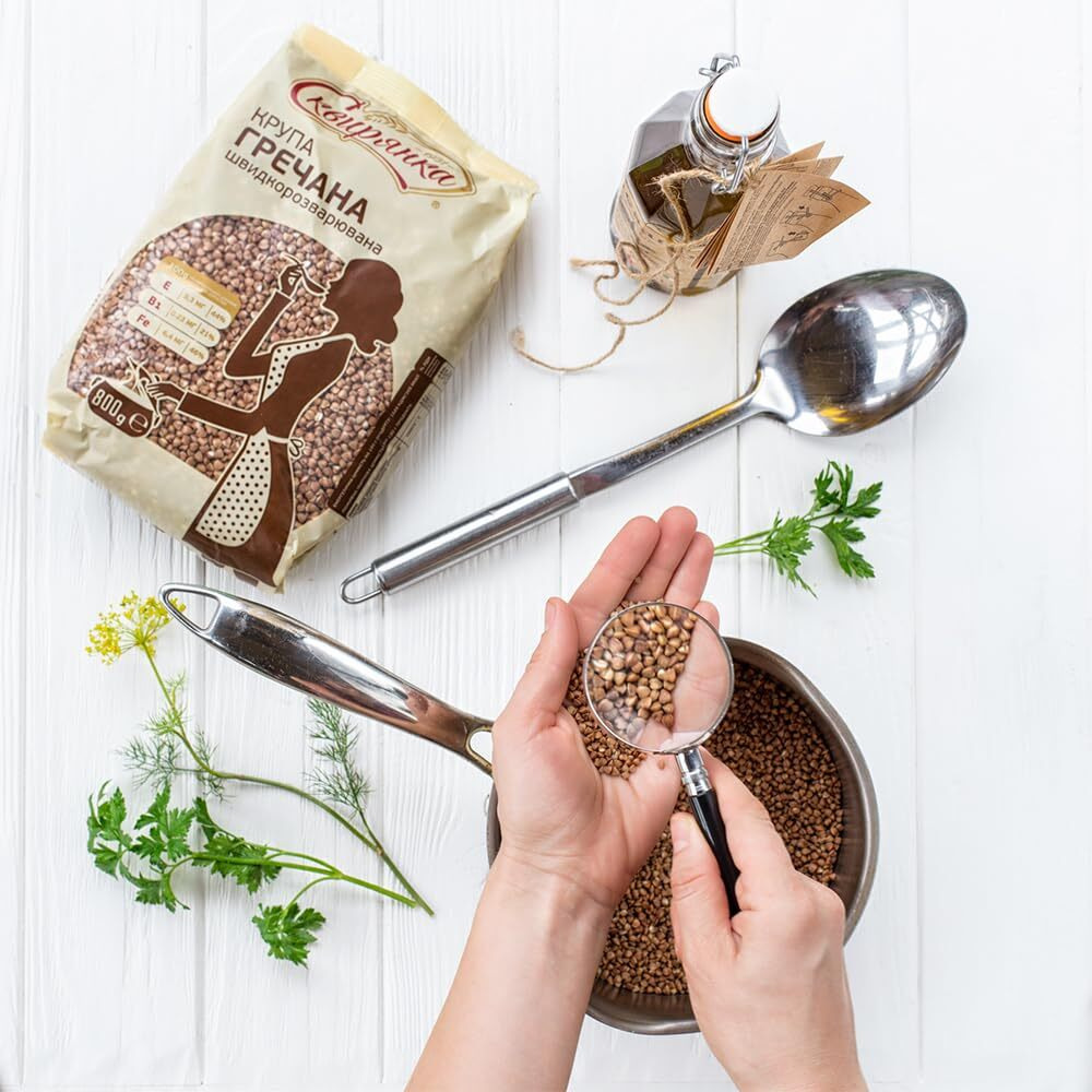 Skvira Buckwheat Groats Roasted Kasha Gmo Free 800 Gr / 28.22 Oz Product Of Ukraine Grechka (1 Pack)