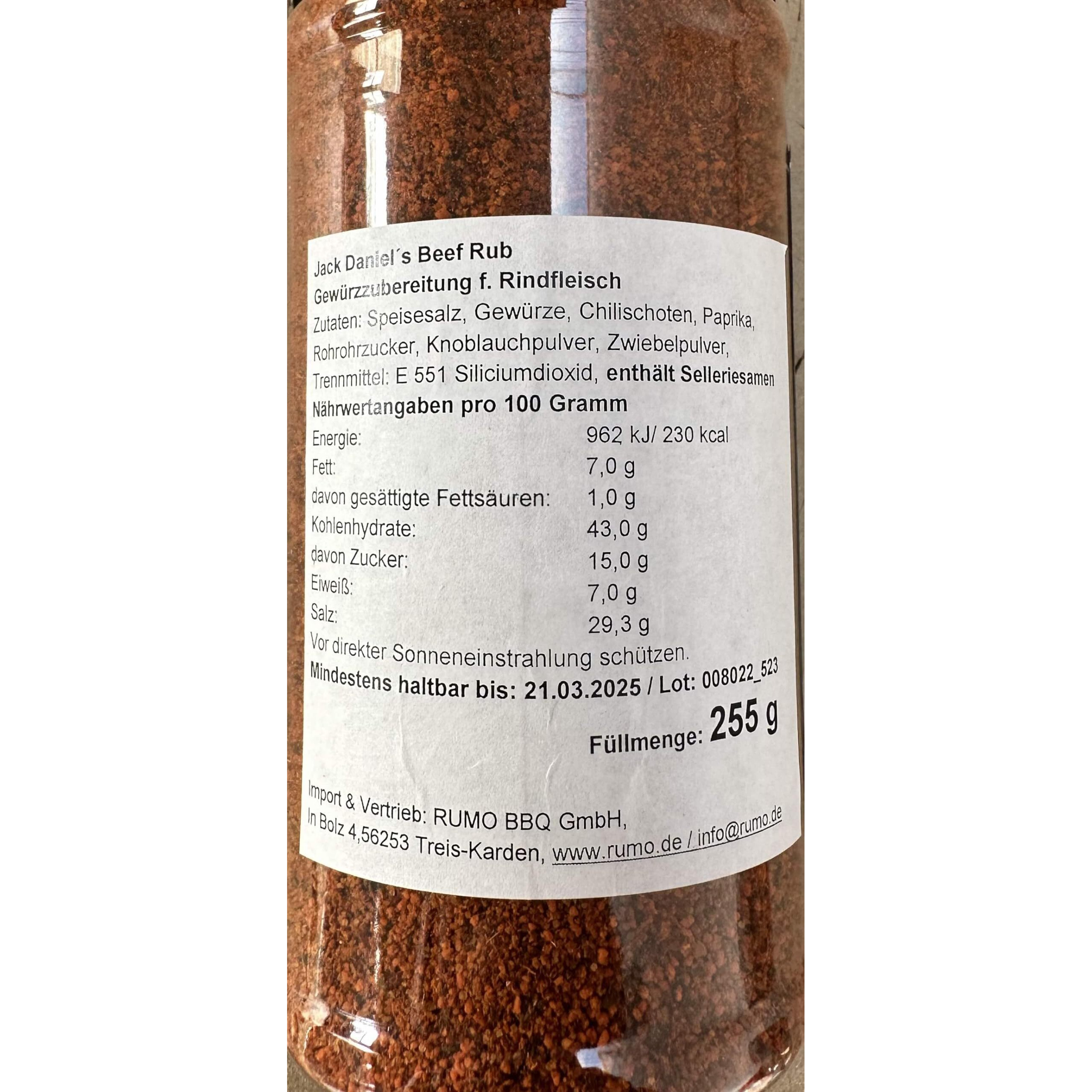 Jack Daniels Seasoning Rub Barbeque Beef, 5 Oz